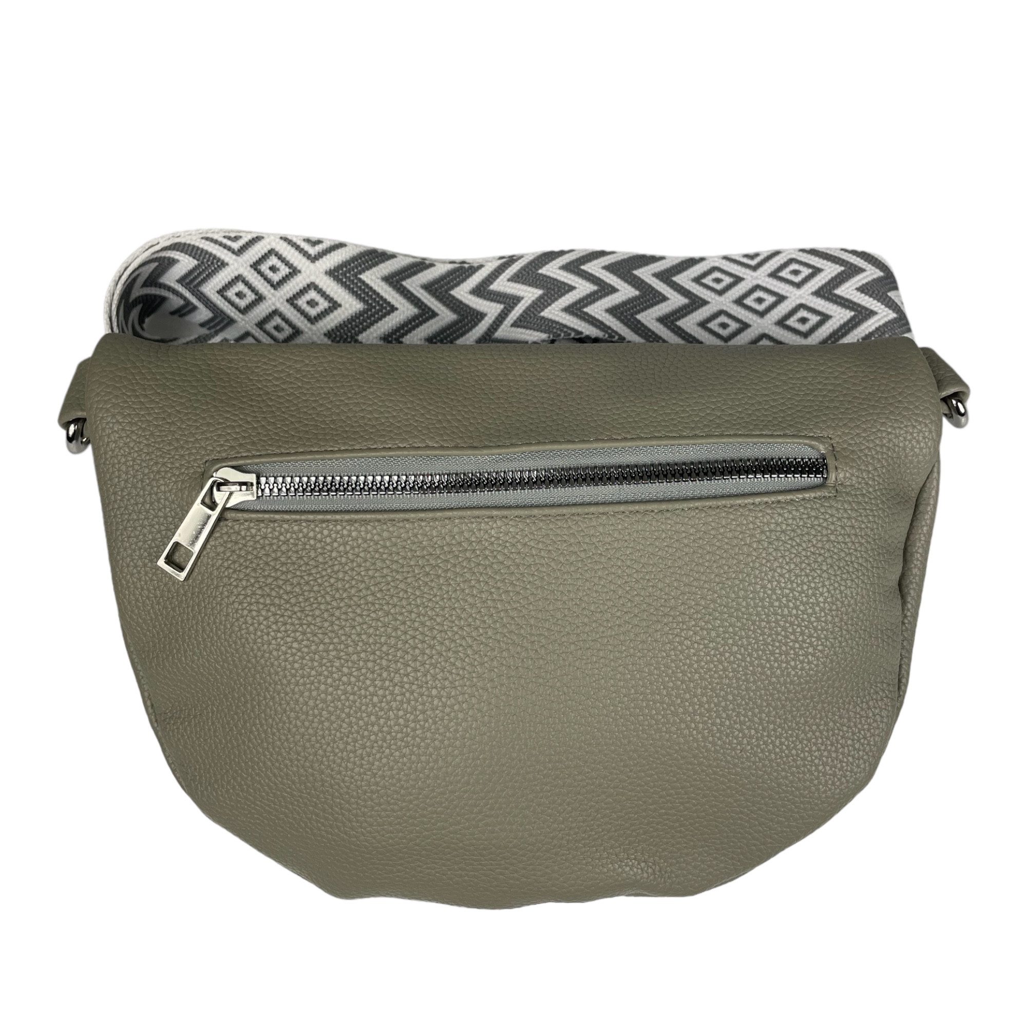 Taschen4life Umhängetasche moderne Bauchtasche Brusttasche Gürteltasche, CrossBody Bag, Bodybag Schultertasche, breiter Muster Stoffgurt/Umhängeband