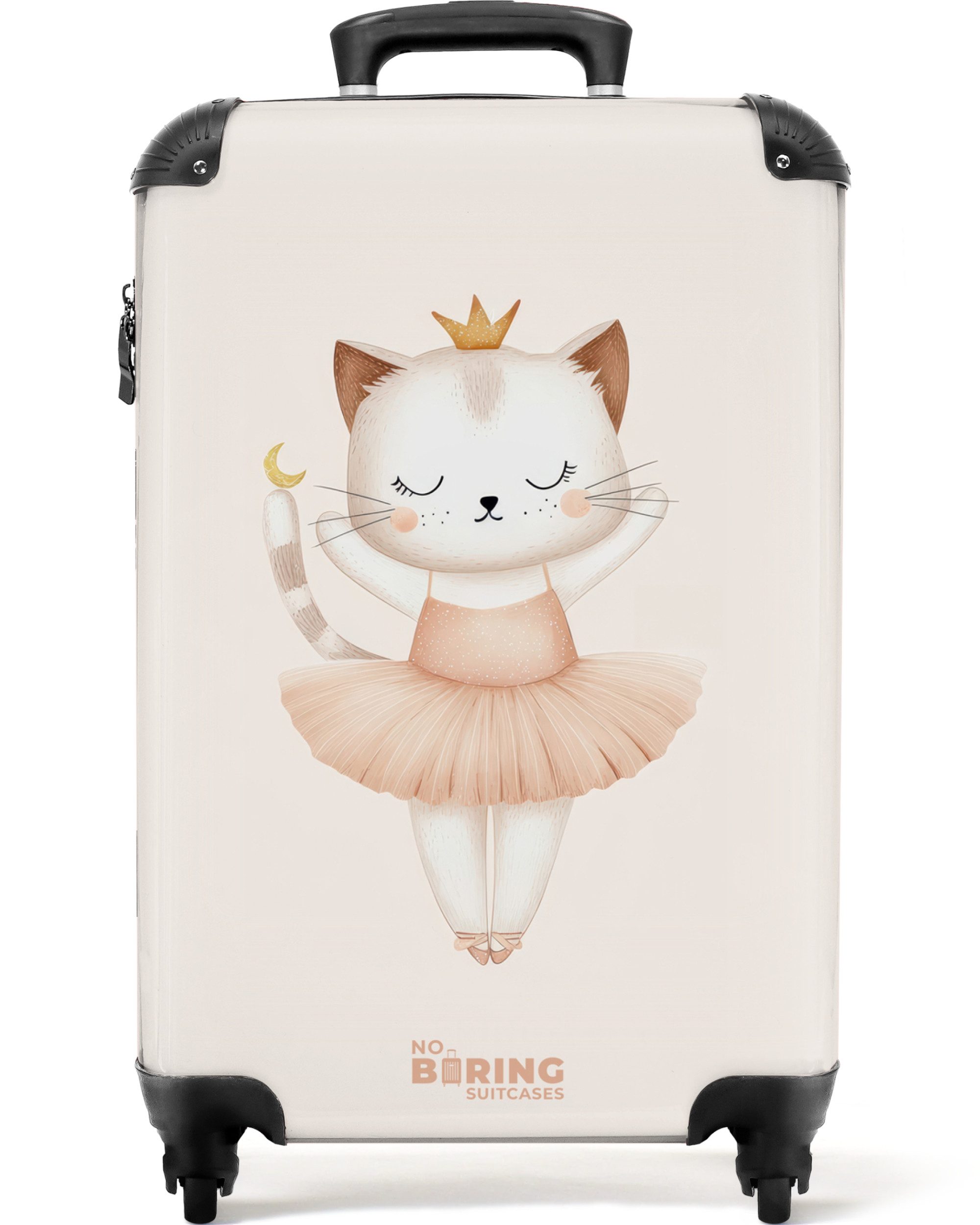 Kinderkoffer Ballerina-Kätzchen in Beigetönen 55x35x20cm