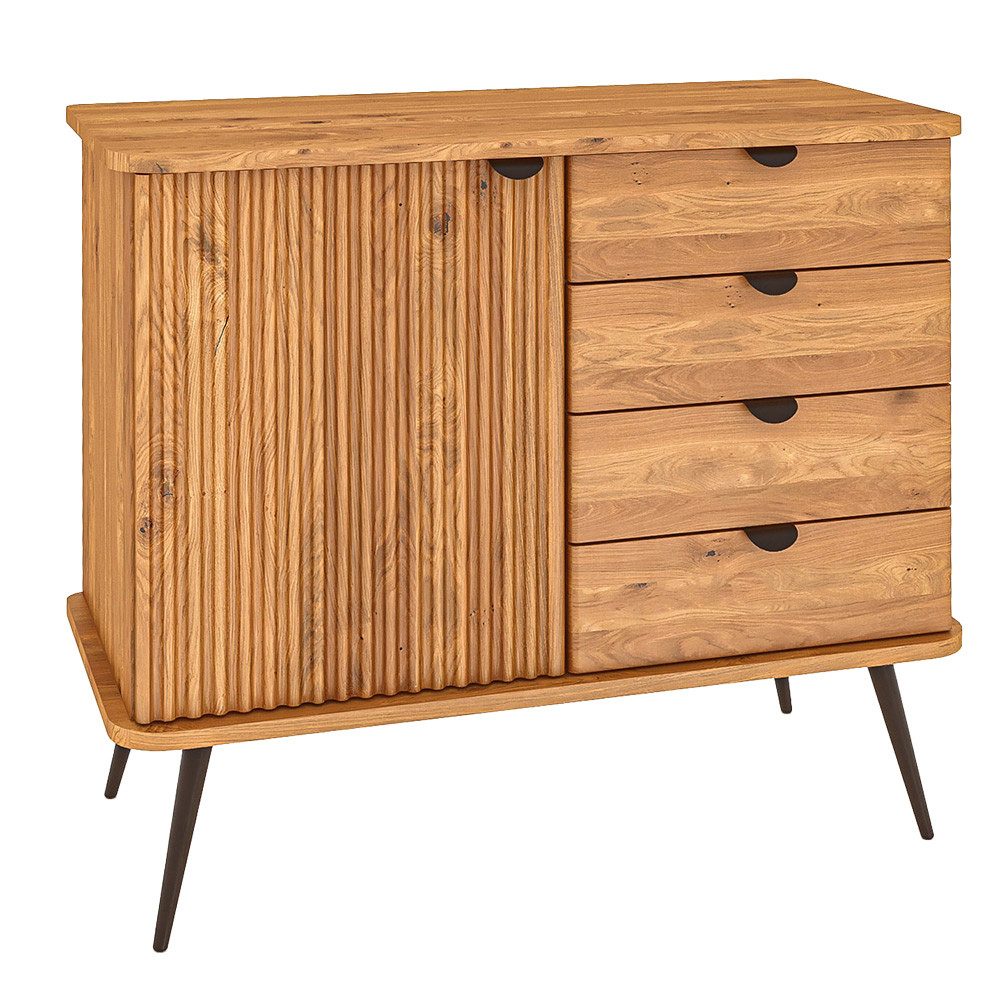 Lomadox Kommode KABALA-165, 97 cm breit, in Eiche massiv geölt, montiert