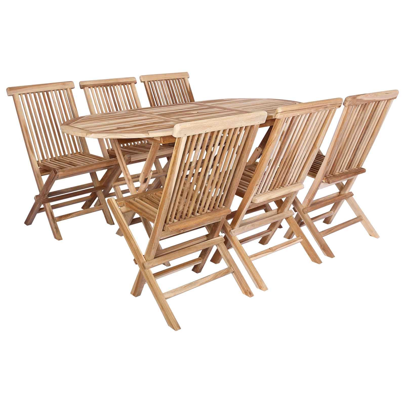 vidaXL Gartenlounge-Set Gartenmöbel Set 7 Stk. Natur Massivholz, (7-tlg)