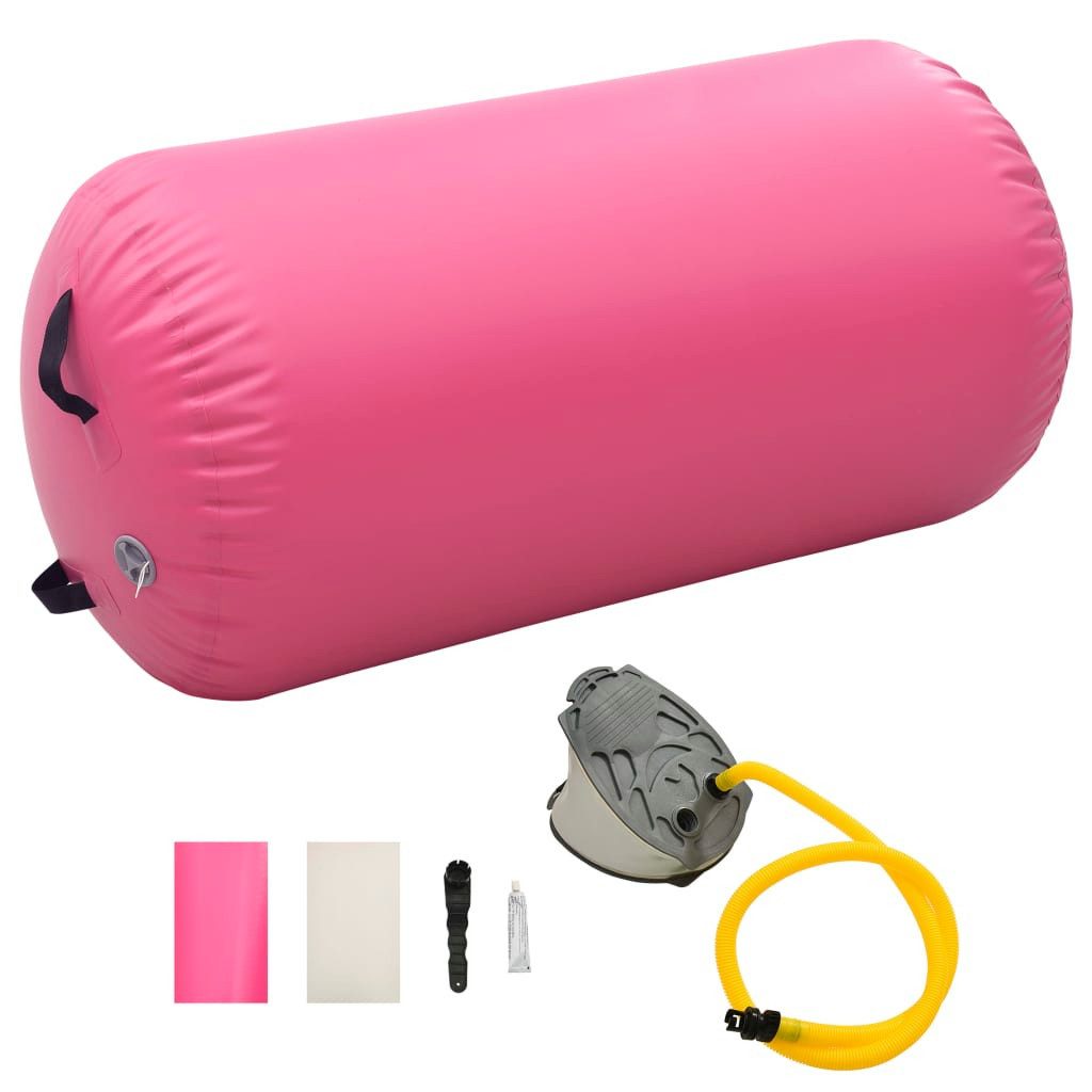 vidaXL Trainingsmatte 120 x 75 cm Yogamatte Fitnessmatte Aufblasbare Gymnastik-Rolle mit Pum