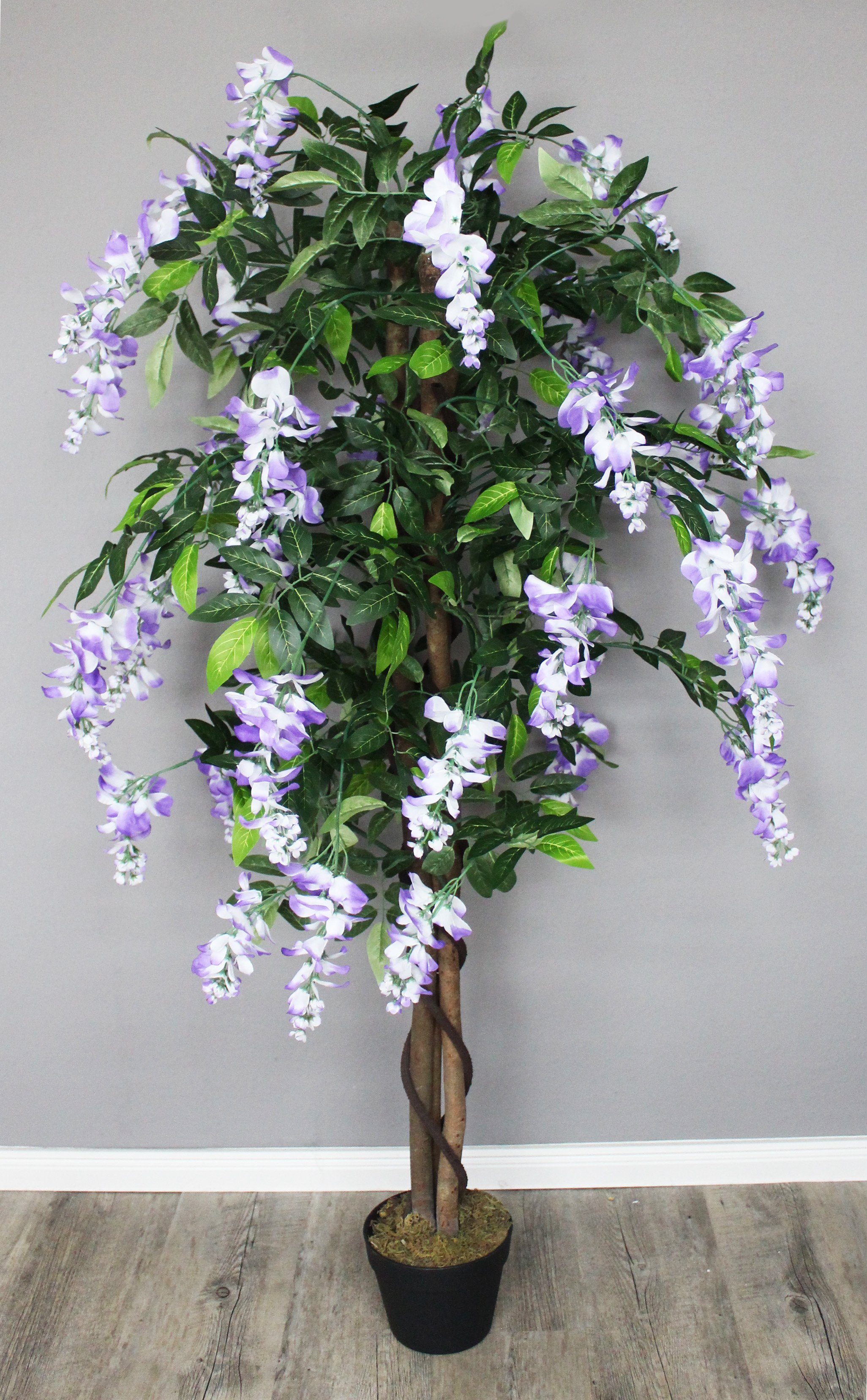 Kunstpflanze künstlicher Blauregen Baum Wisteria 150 cm im Topf