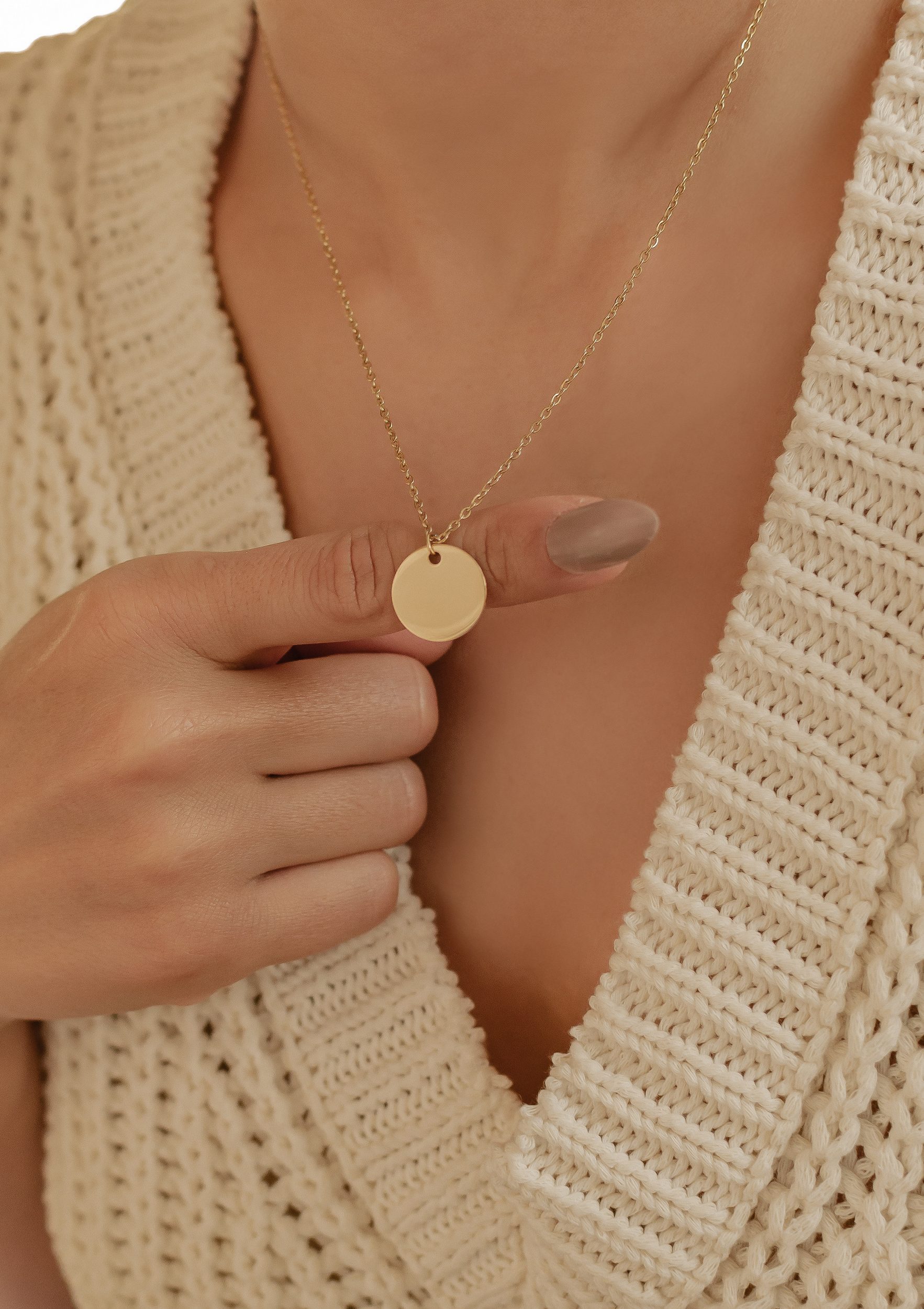 Hey Happiness Kette mit Gravur ‘Beste Mama’ Kreis Plättchen hängend, 18K Ro günstig online kaufen