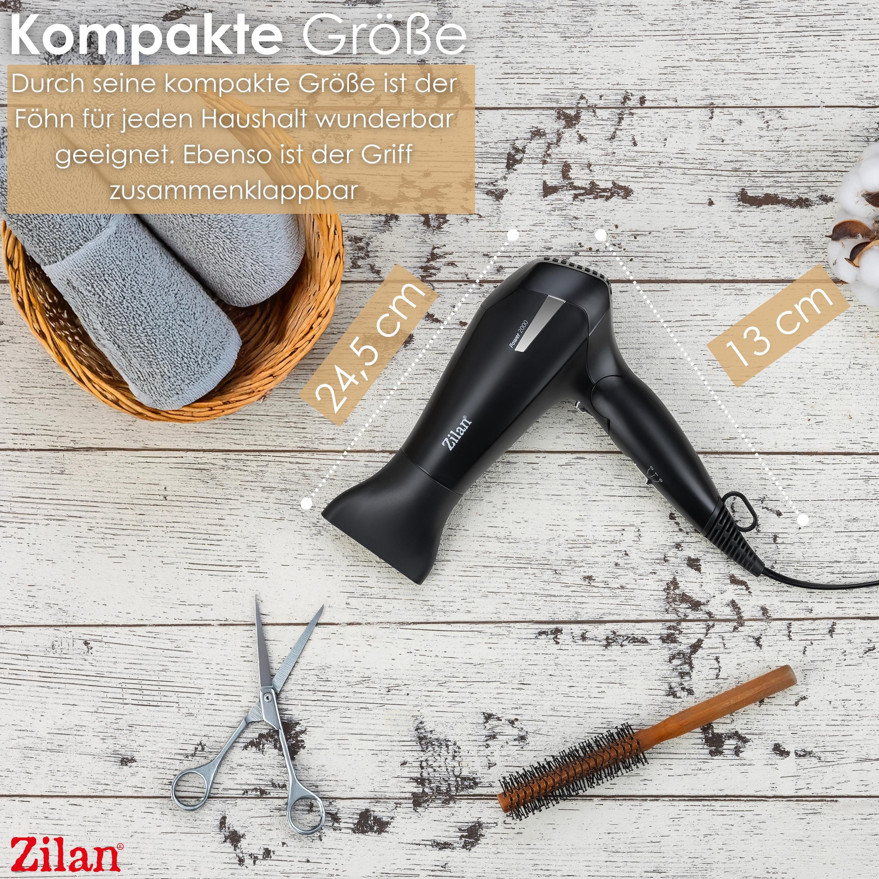 Zilan Reisehaartrockner ZLN-9396, 2000 W, Personal Care