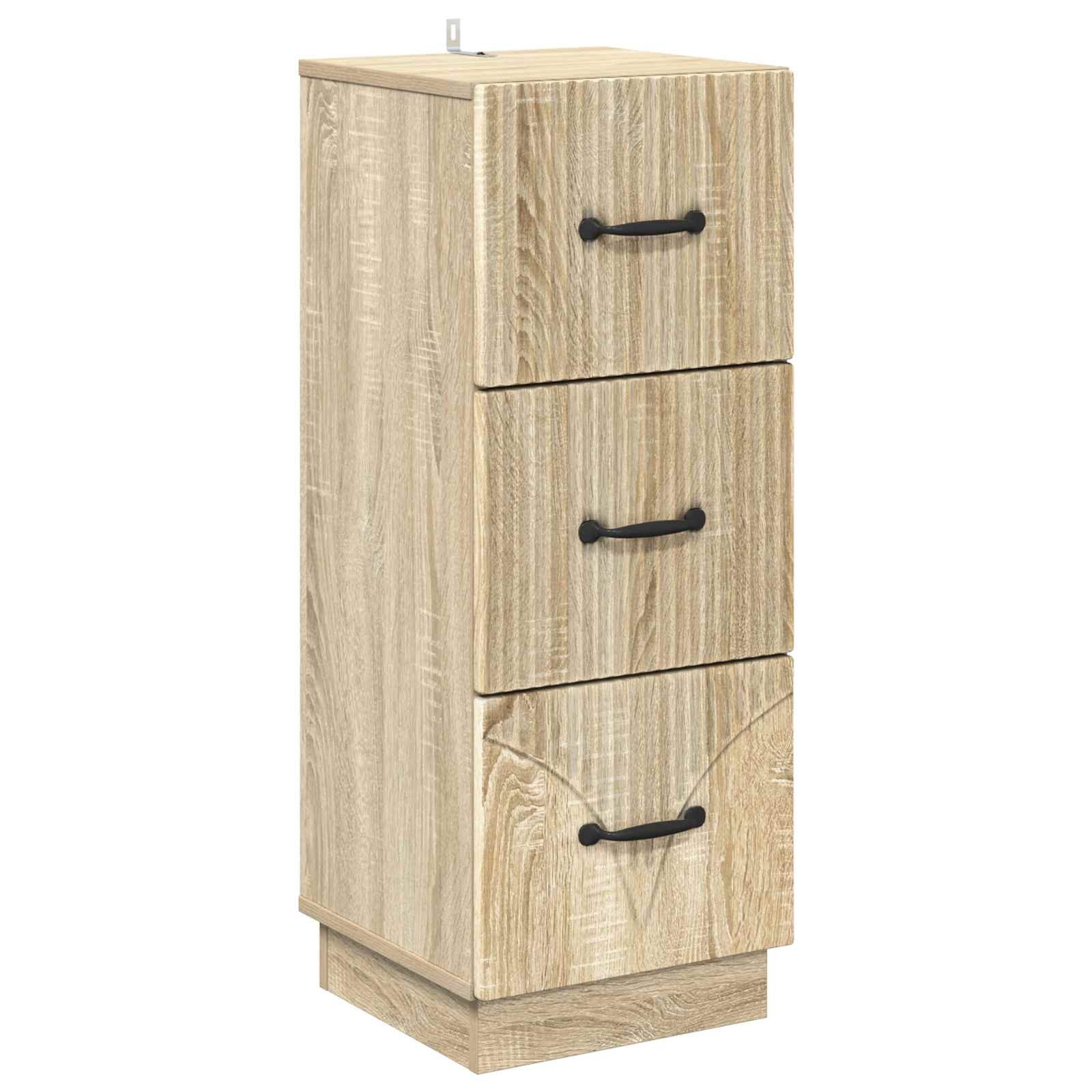 vidaXL Schranksystem Schubladenschrank 33 x 34,5 x 87 cm Holzwerkstoff Sonoma-Eiche (1-St)