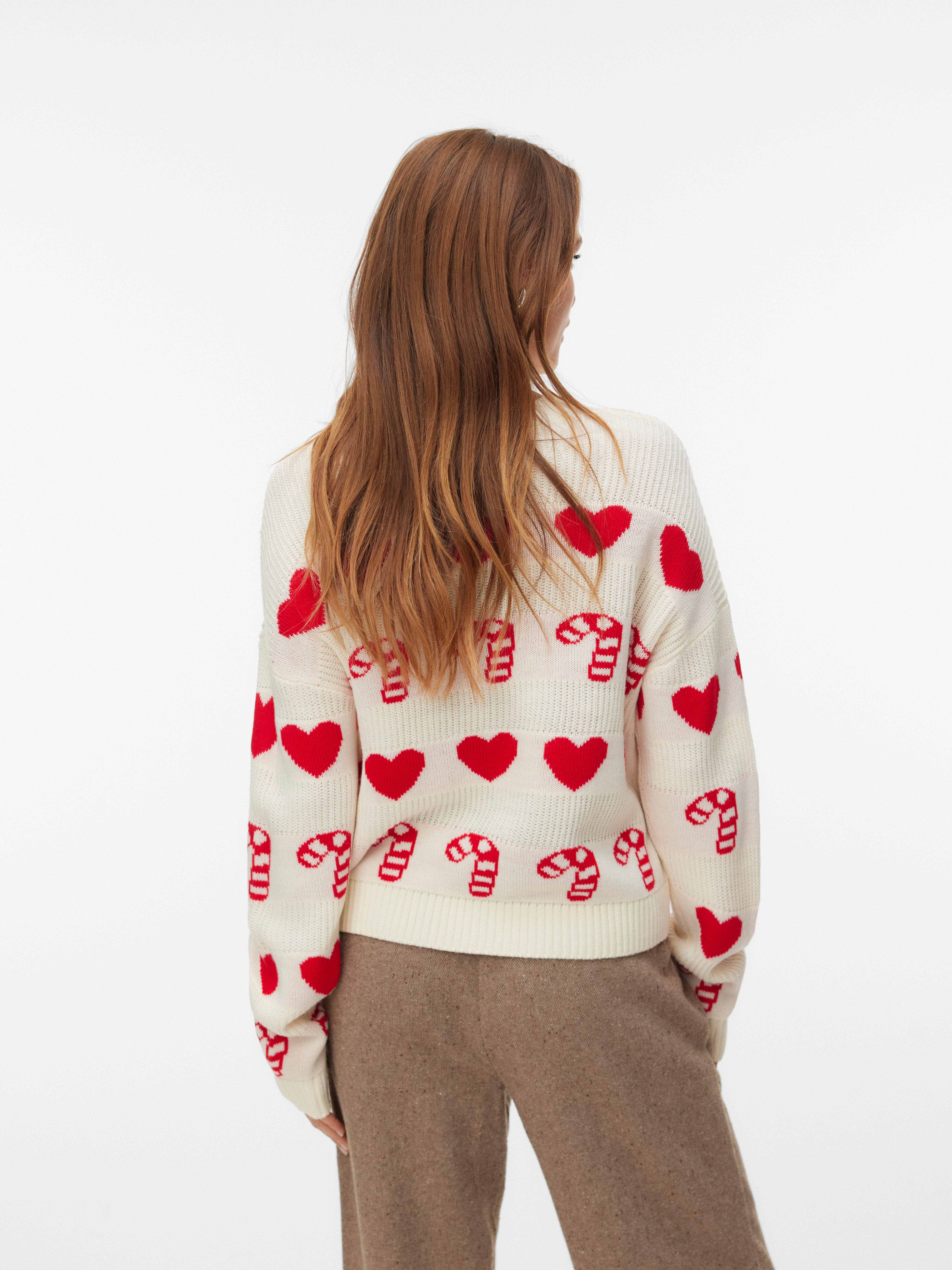 Vero Moda Weihnachtspullover VMCANDYHEARTS LS O-NECK PULLOVER XMAS günstig online kaufen
