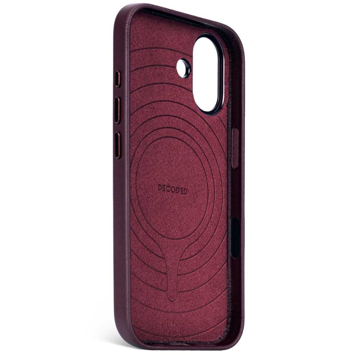 DECODED Smartphone-Hülle Leather Backcover iPhone 17 Dark Ruby