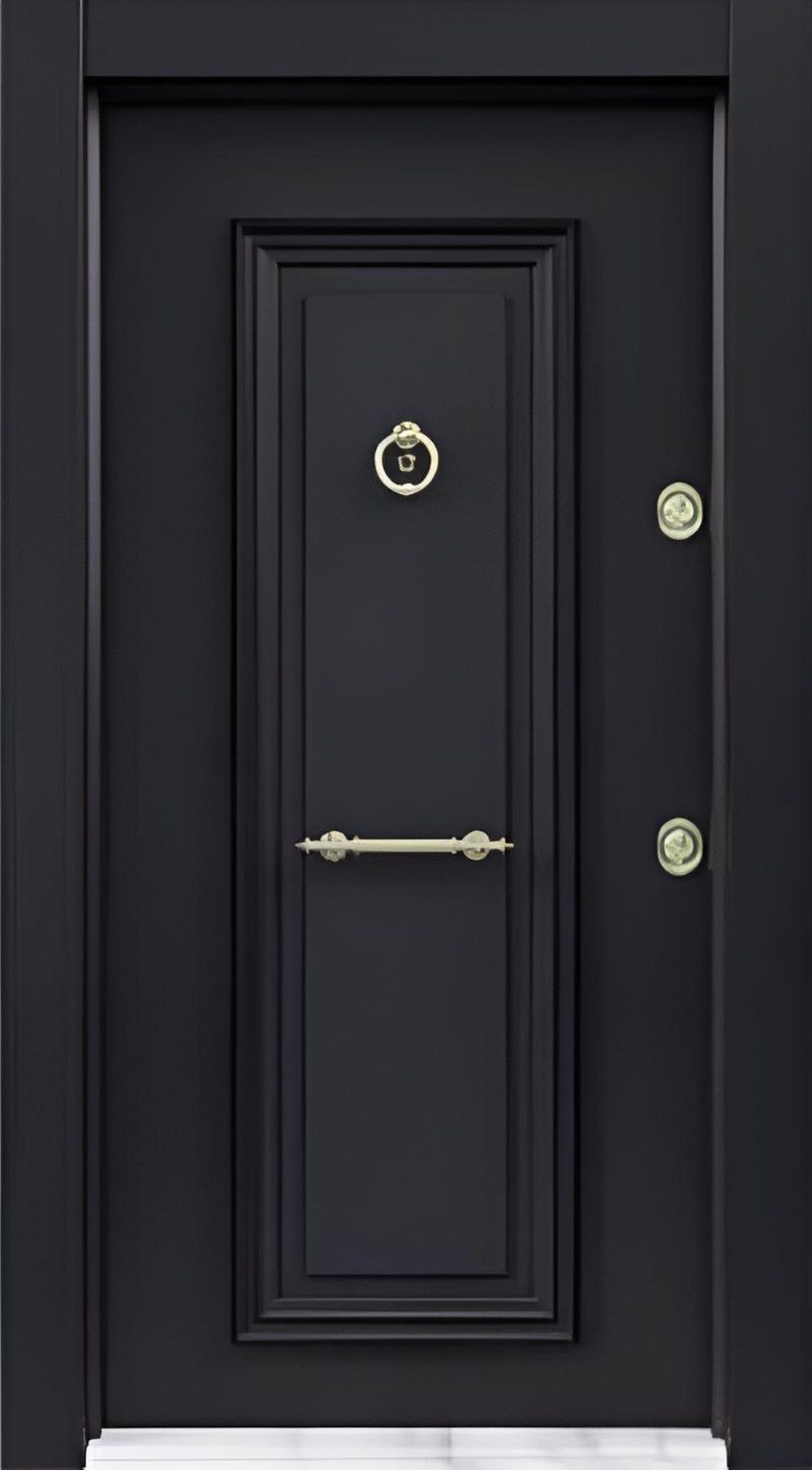 JVmoebel Haustür Schwarze zuverlässige Eingangstür Hochwertige Haustüren, Made in Europa