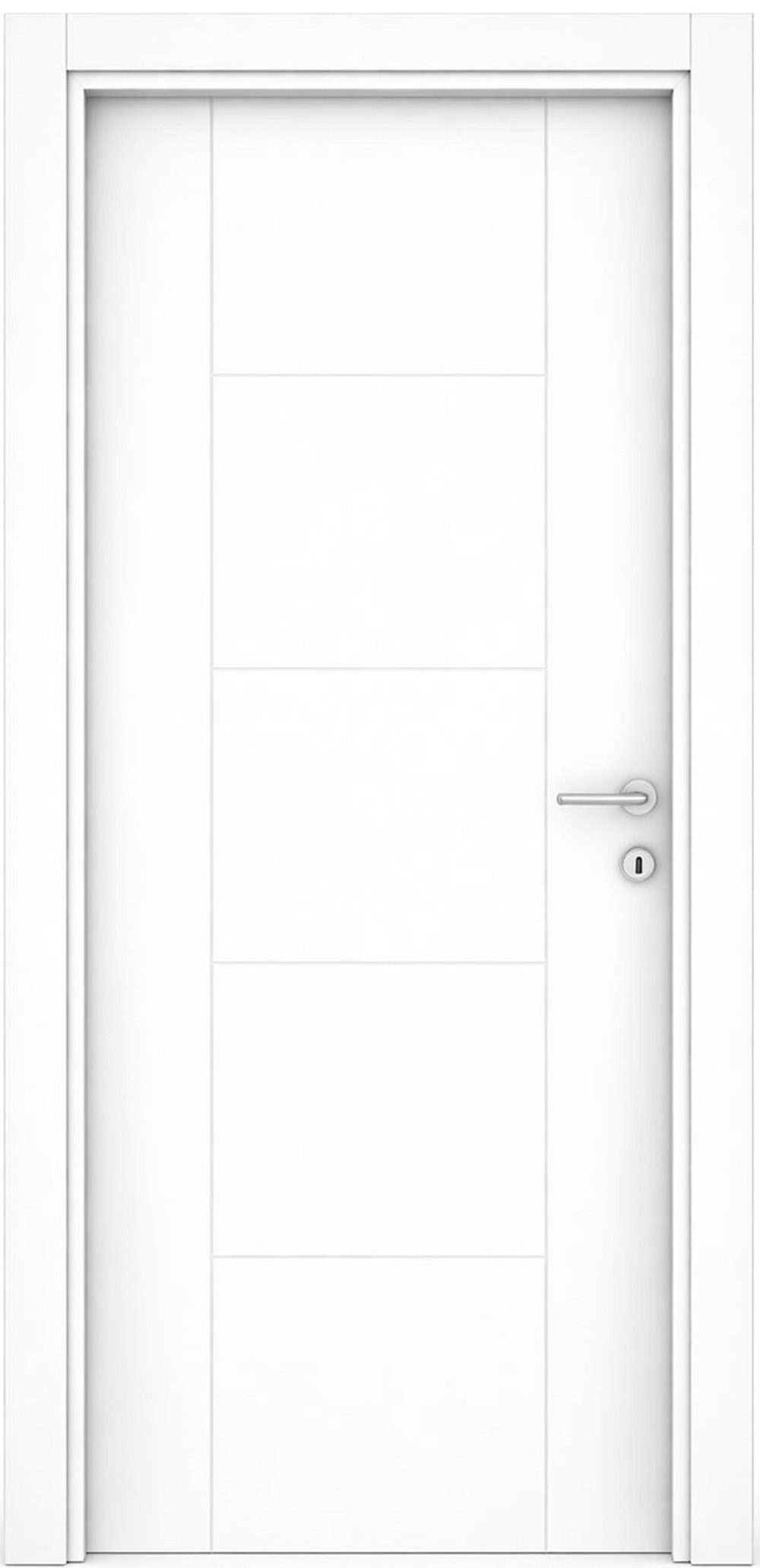 Xlmoebel Zimmertür Elegante weiße Innentür im modernen Design mit matter Oberfläche, Made in Europa