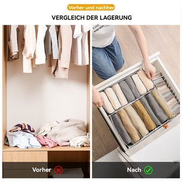 Dekorative Aufbewahrungsbox Aufbewahrungsdose Schrank Organizer Kleiderschrank mit 7 Fächern (1 St)