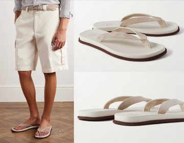 BRUNELLO CUCINELLI BRUNELLO CUCINELLI Suede Leather Flip Flops Sandalen Schuhe Shoes Slip Sneaker