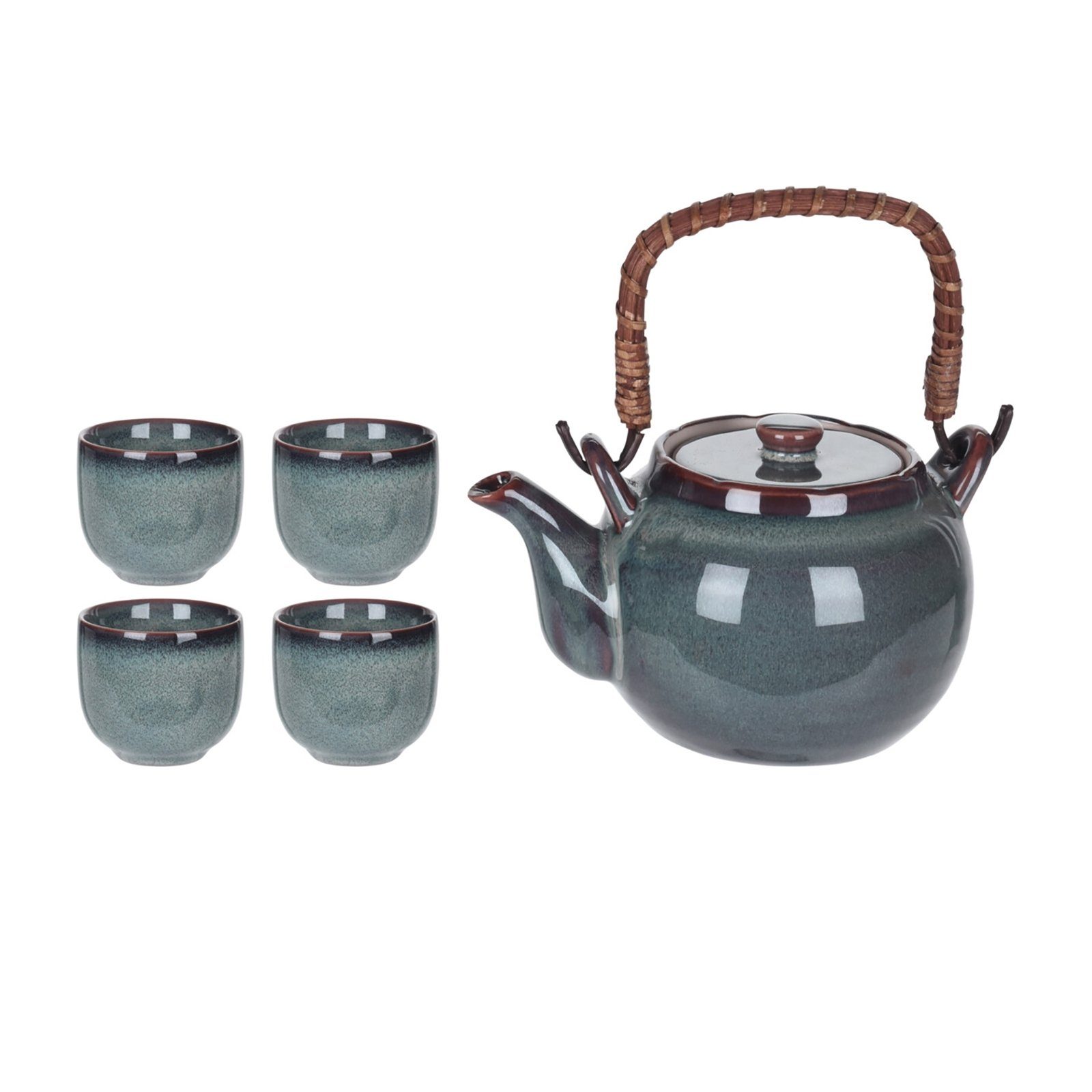 Neuetischkultur Teekanne Teekanne mit Keramik 4 Becher