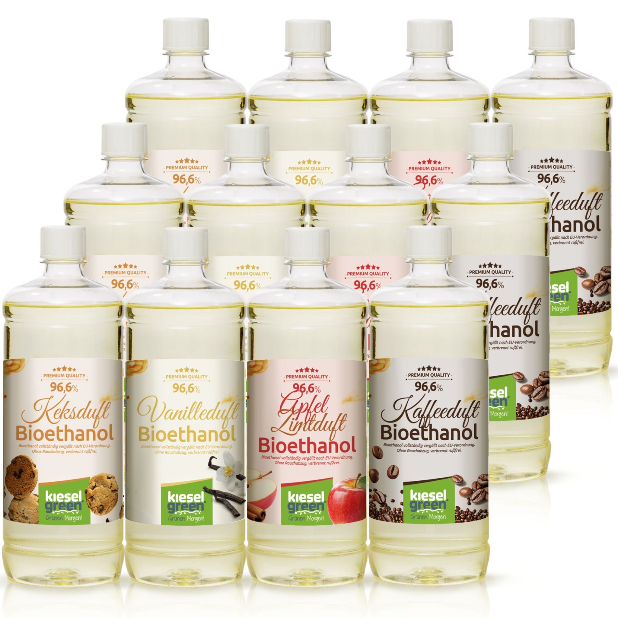 KieselGreen Bioethanol KieselGreen Bioethanol Flasche 12 x 1 Liter mit Duft günstig online kaufen