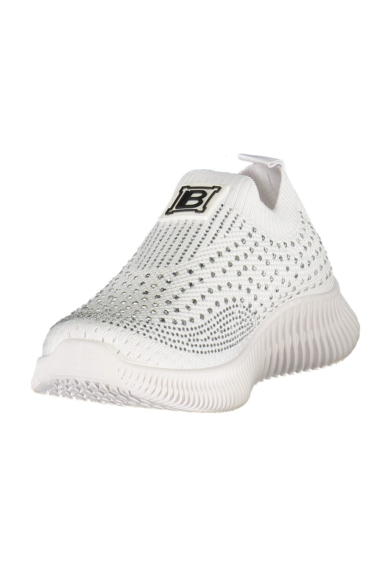 Laura Biagiotti Sneaker Eleganter Damensneaker Weiß mit Strass und