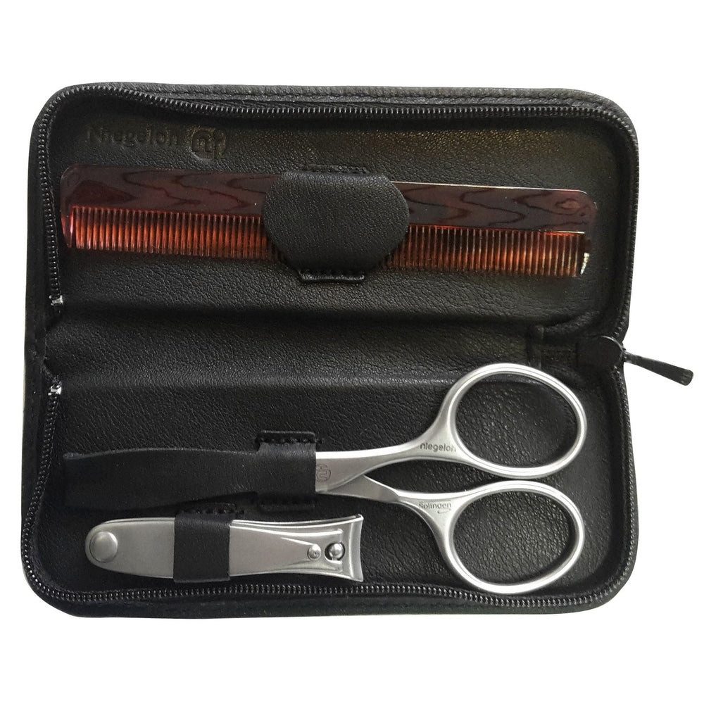 Körperrasierer Etui Modell Bartpflege-Etui 3tlg. schwarz - Made in Solingen