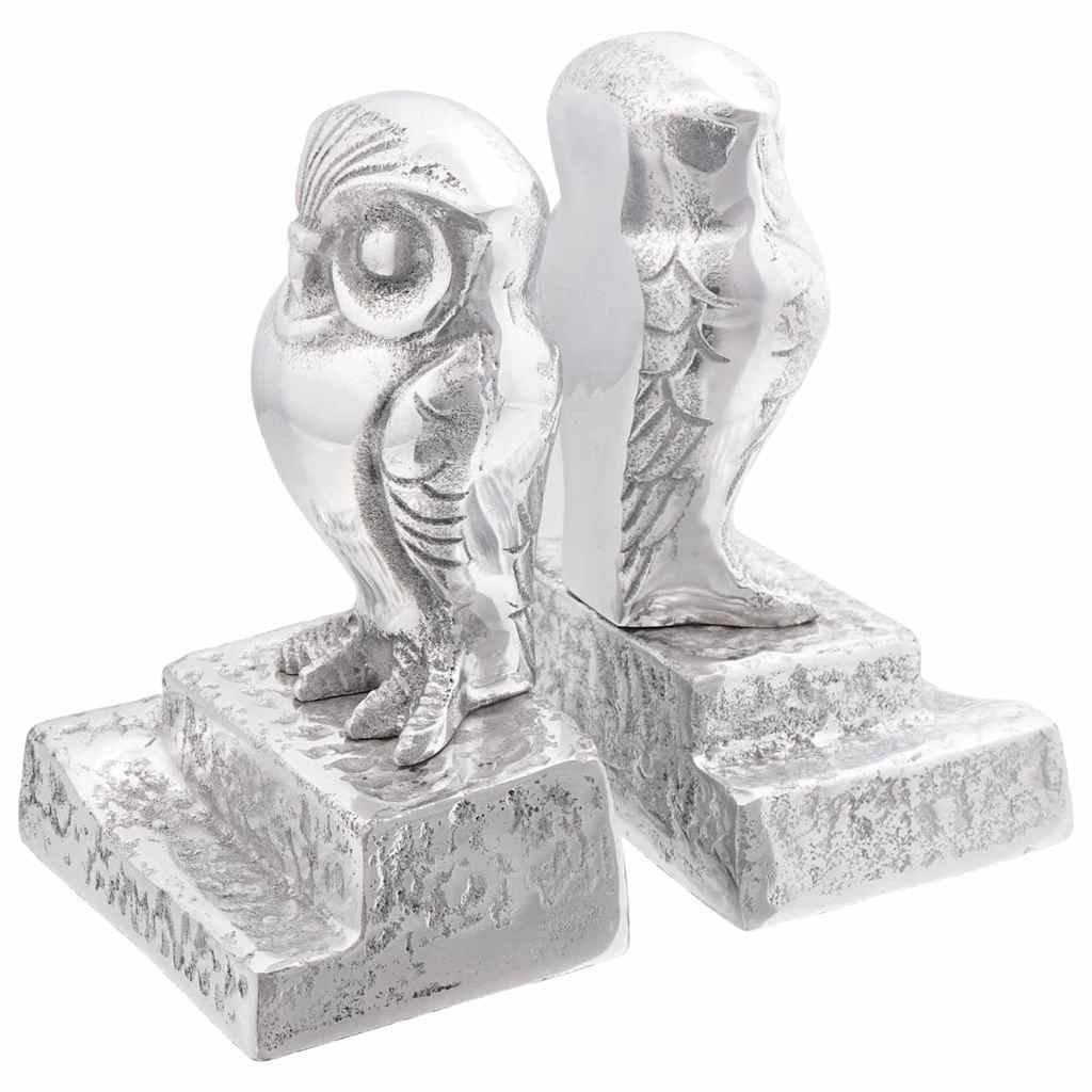 vidaXL Buchstütze Buchstützen 2 pcs Silber 12 x 9 x 19 cm Aluminium (2 St)