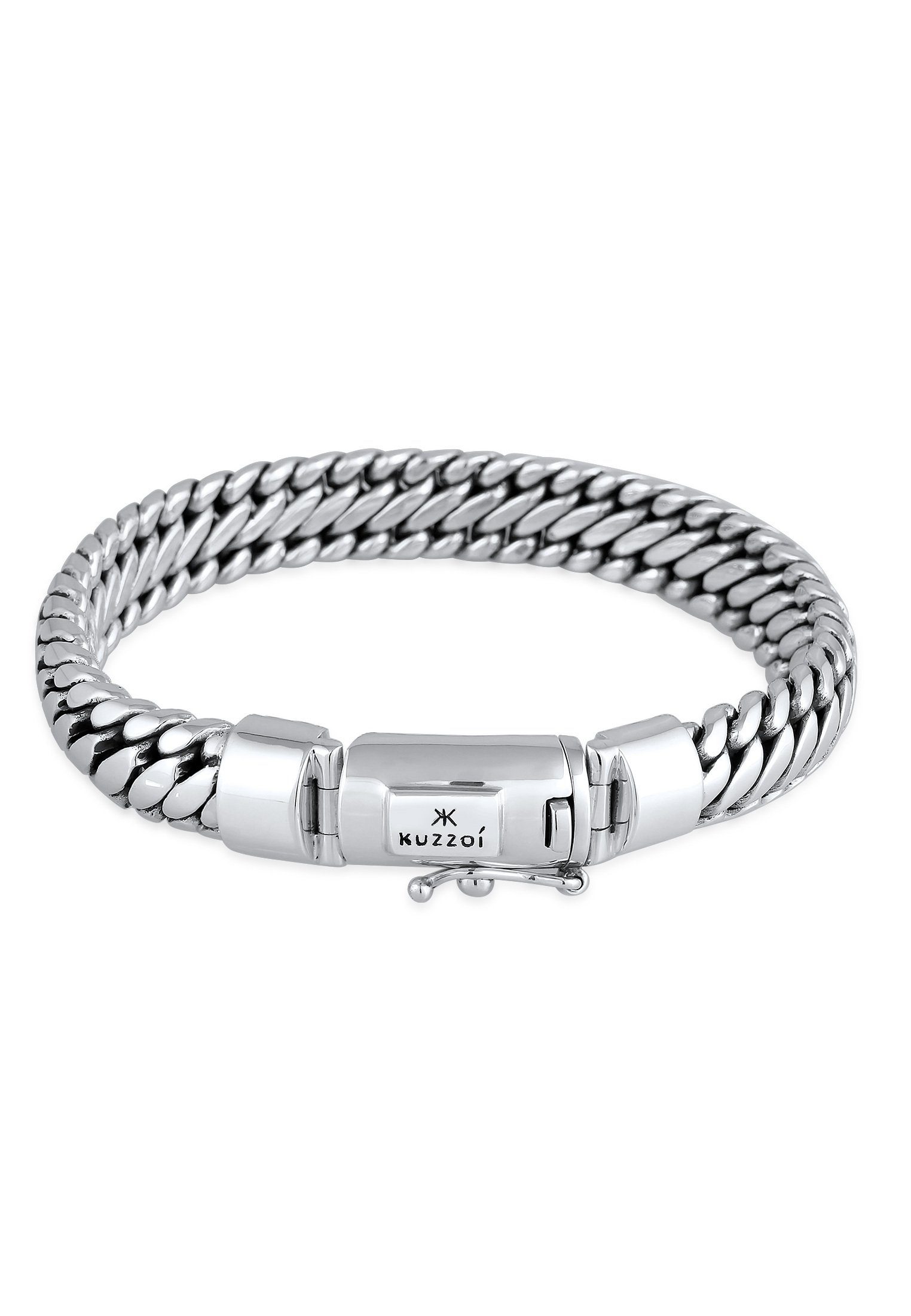 Kuzzoi Silberarmband Herrenschmuck Panzerarmband Rund Basic 925 Silber, Twi günstig online kaufen