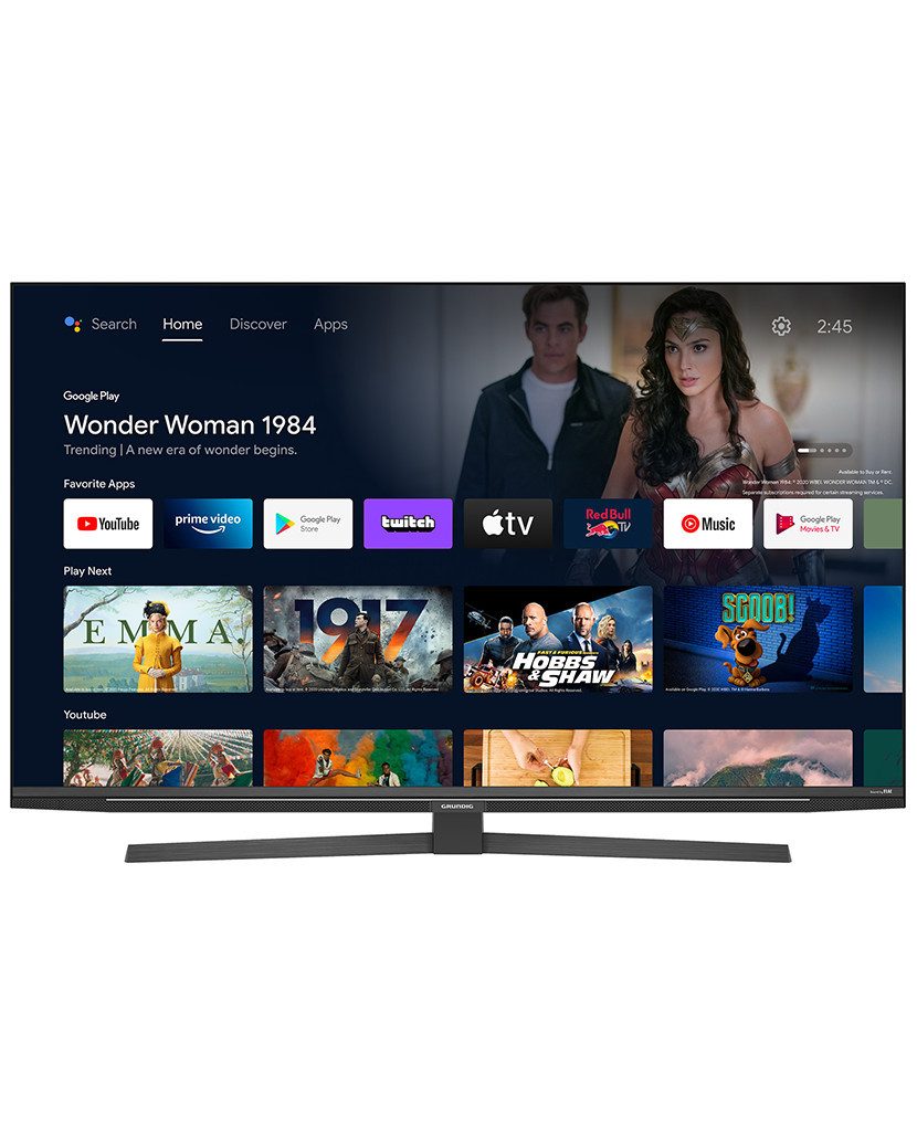 Grundig 55 CUA 8290 Paris LED-Fernseher (139 cm/55 Zoll, 4K UHD, Smart-TV, Integrierter Triple Tuner (DVB-C/-T2 HD/-S2)