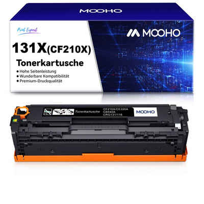 MOOHO Tonerkartusche für HP 131X CF210X 131A Schwarz Cyan Gelb Magenta, (HP laserjet pro 200 color mfp m276nw cm1415fn), Canon i-Sensys LBP5050 MF8050CN MF8030CN