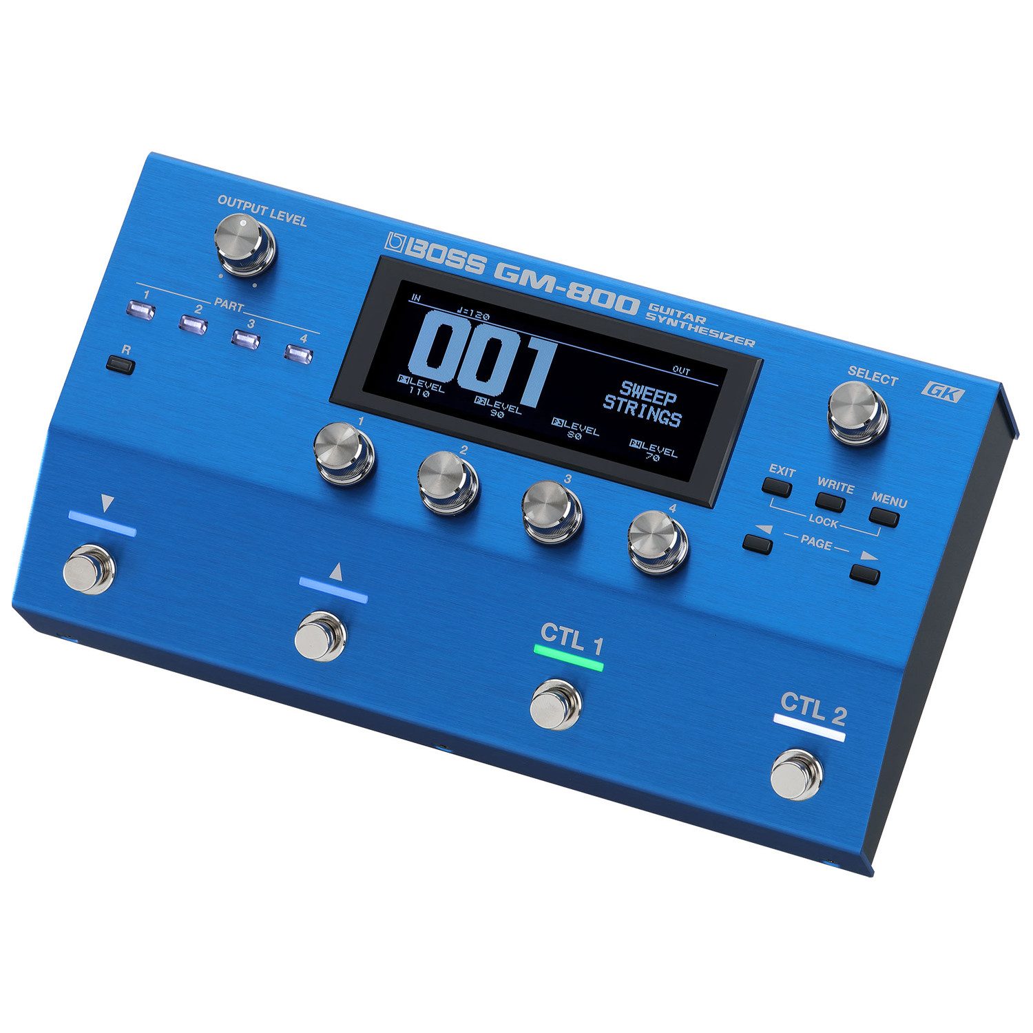 Boss by Roland E-Gitarre Boss Effektgerät GM-800 Synthesizer-Pedal für Gitarre und Bass, Effektgerät, Synthesizer-Pedal, für Gitarre und Bass, mit Serial GK Schnittstelle