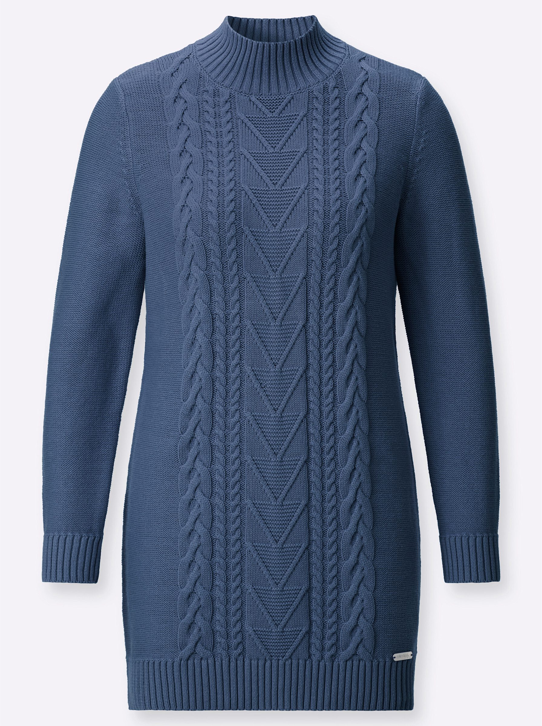 Witt Strickpullover Longpullover Langarm Ripp, Strukturstrick