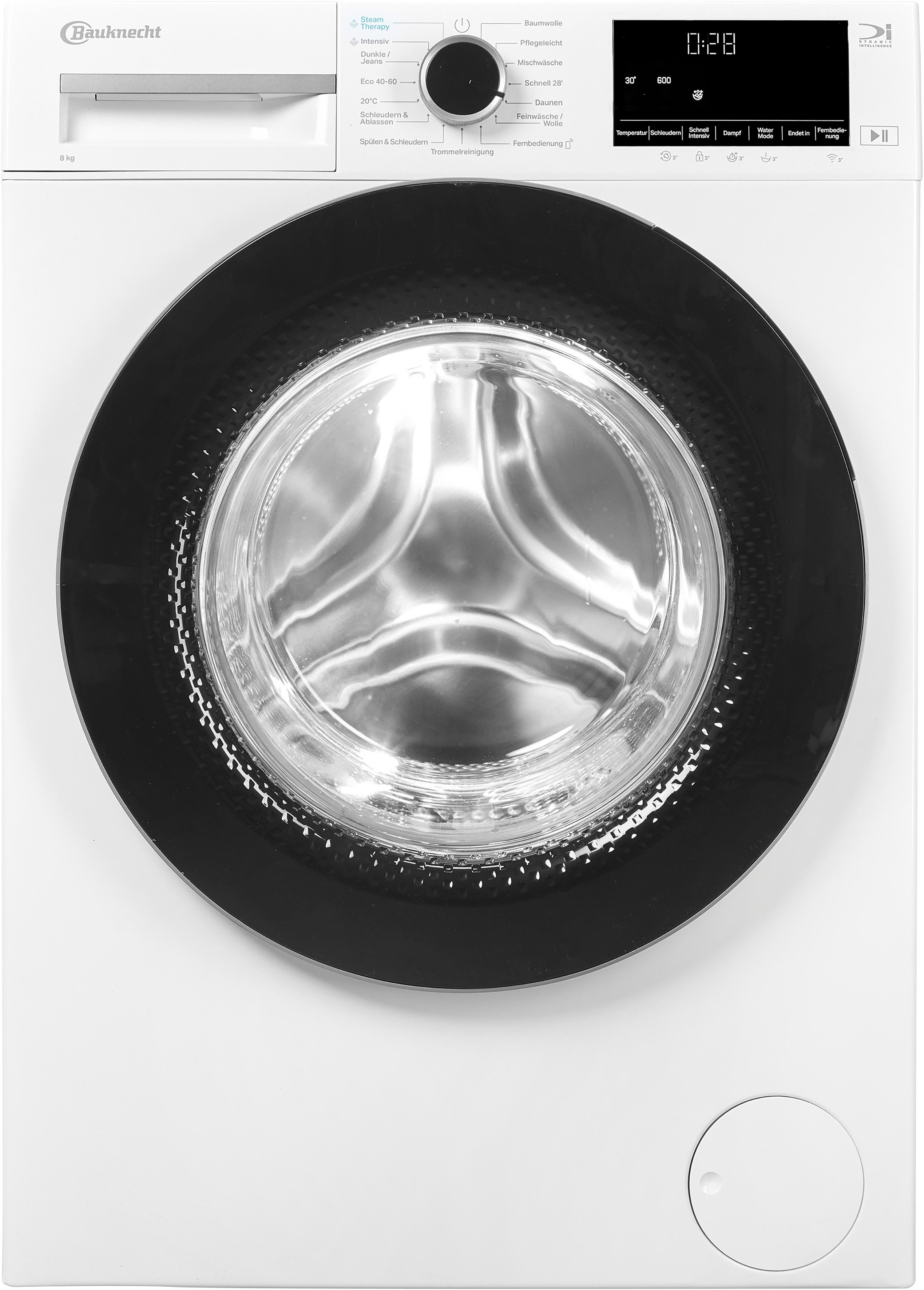 BAUKNECHT Waschmaschine B WM 8A7 BS, 8 kg, 1400 U/min, Adaptive Wash – Intelligente Anpassung für perfekte Waschergebnisse