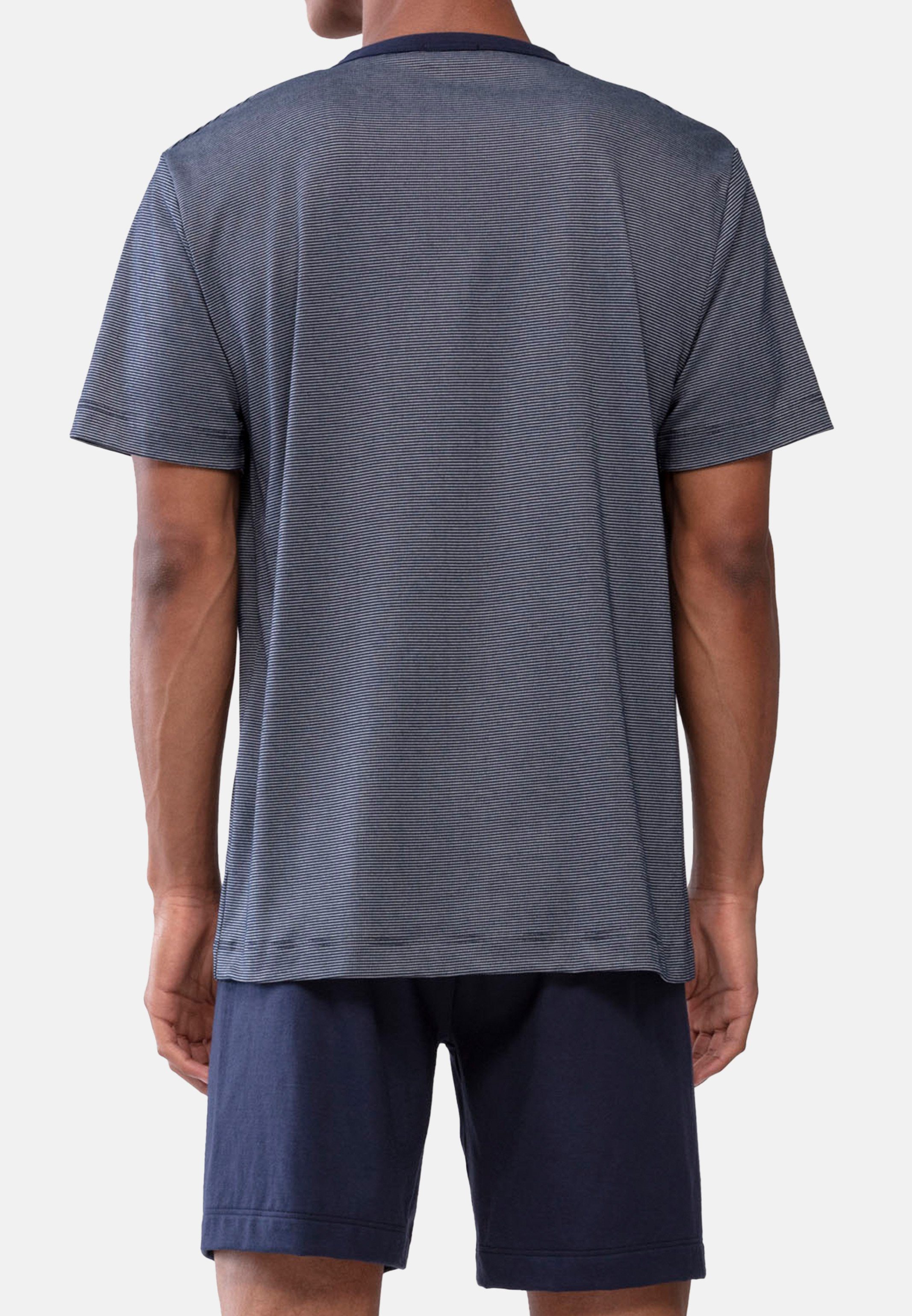 Mey Pyjama Bennison Schlafanzug - und 2 Kurzarm-Shirt kurzer (Set, aus Baumwolle Hose Set - tlg)