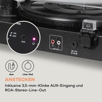 Auna »TT-Classic Light Plattenspieler Staubschutz Bluetooth 33/45/78 U/min« Plattenspieler (Riemenantrieb, Bluetooth, Schallplattenspieler mit Lautsprecher Vinyl Plattenspieler)