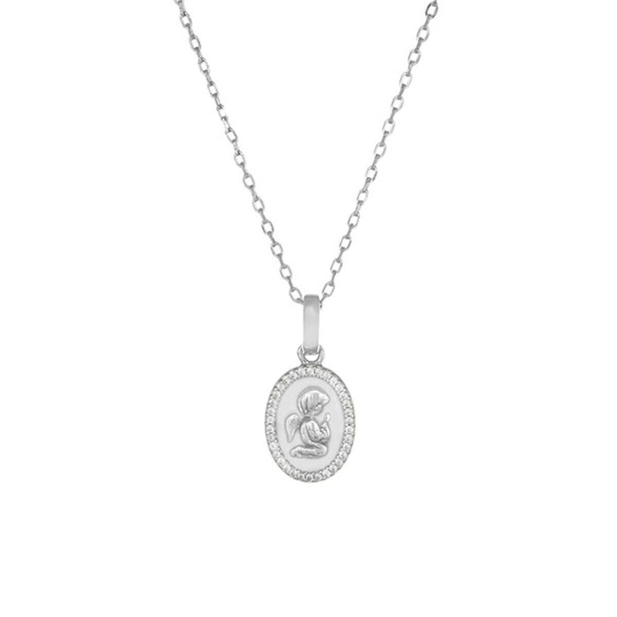 Amen Kette mit Anhänger Silberne Kinderkette Angel mit Zirkonen Angels CLANSMBB