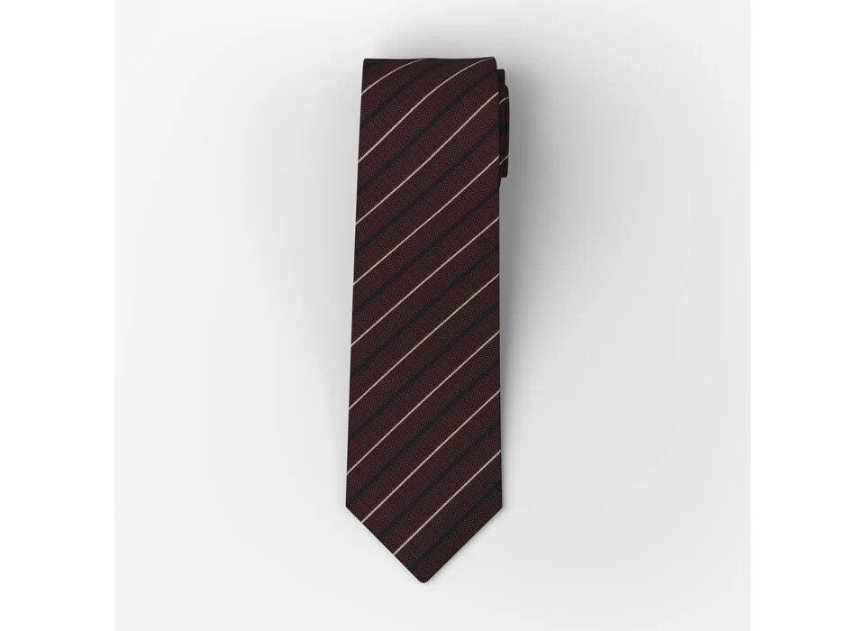 OLYMP Krawatte - Elegante Krawatte mit Seidenanteil und Streifenmuster für Herren