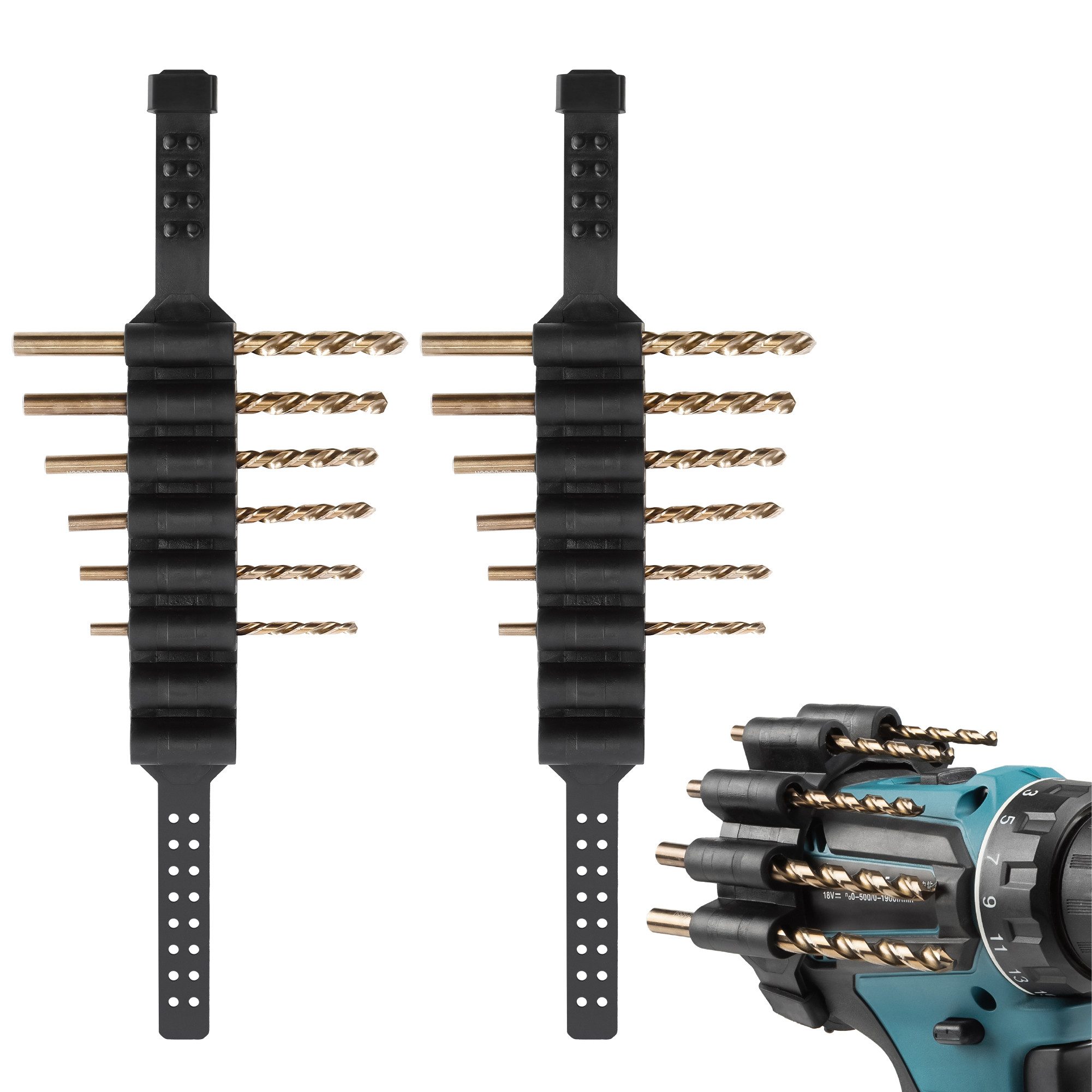 Bithalter Bithalter Akkuschrauber Riemen- 2er Set - Werkzeugtasche - Bithalter