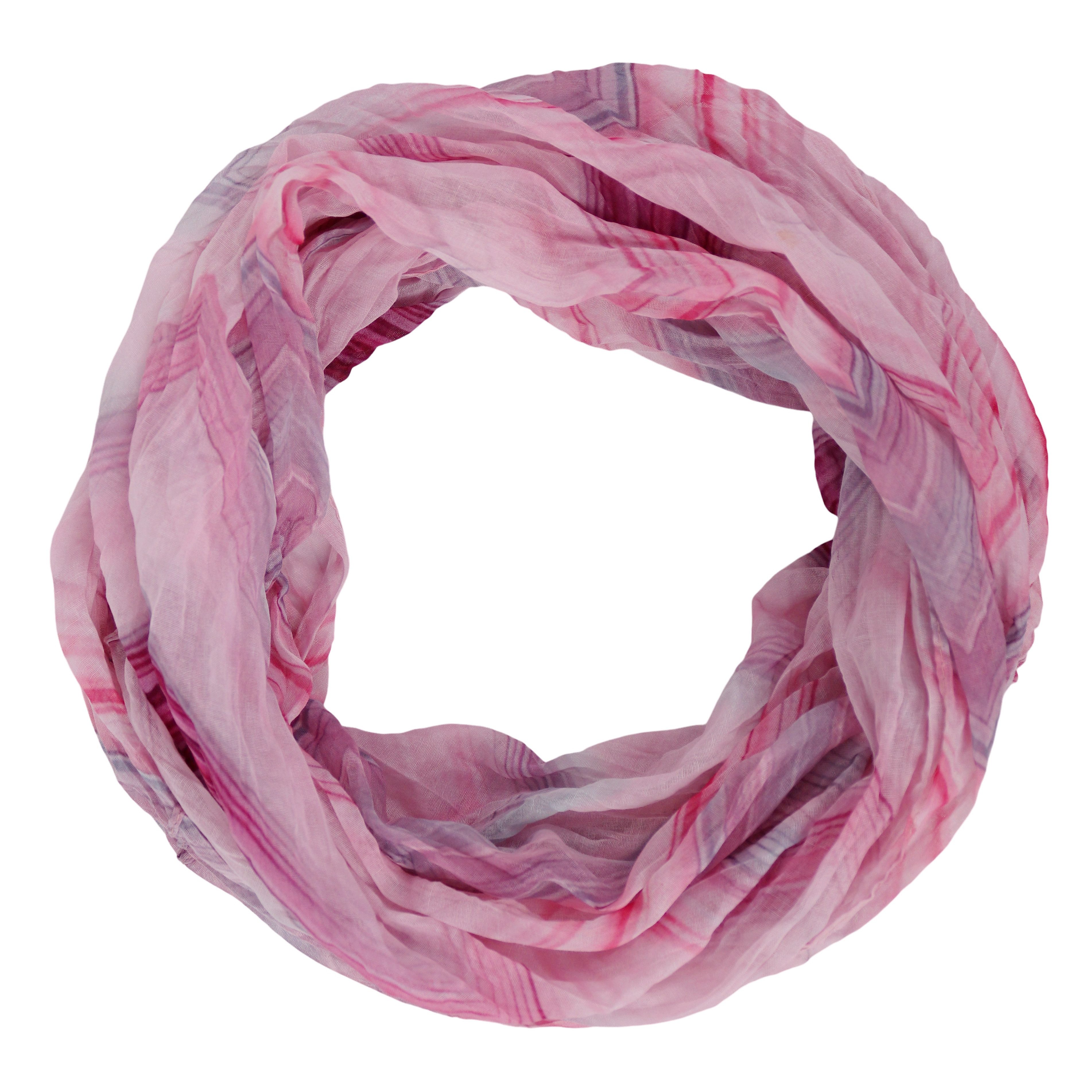 Loop Damen Schal mit Bunt-Muster Weich, Schlauchschal