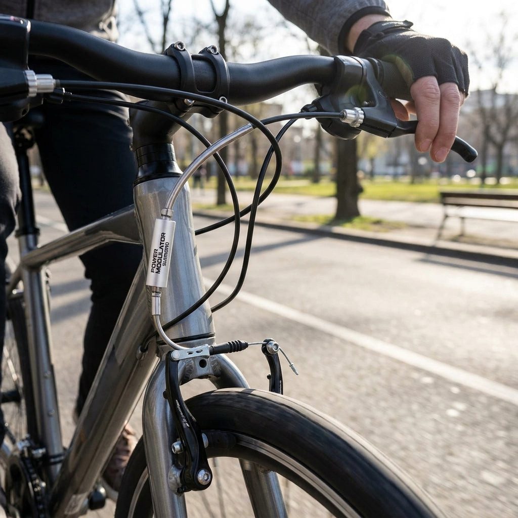 Shimano Felgenbremse Shimano Power Modulator vorne 90° silber/schwarz - kontrollierte Brems