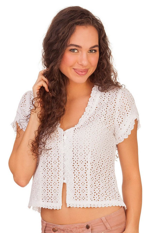 Krüger Madl Trachtenbluse Trachtenbluse - JANINE - weiß