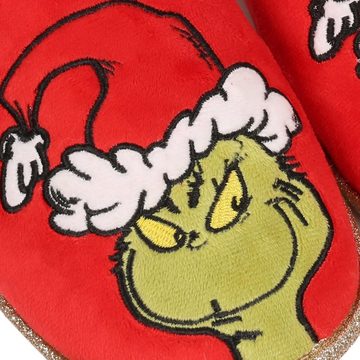 Sarcia.eu Grinch Damen Weihnachtspantoffeln + Tasche 40-41 EU / 7-8 UK Hausschuh