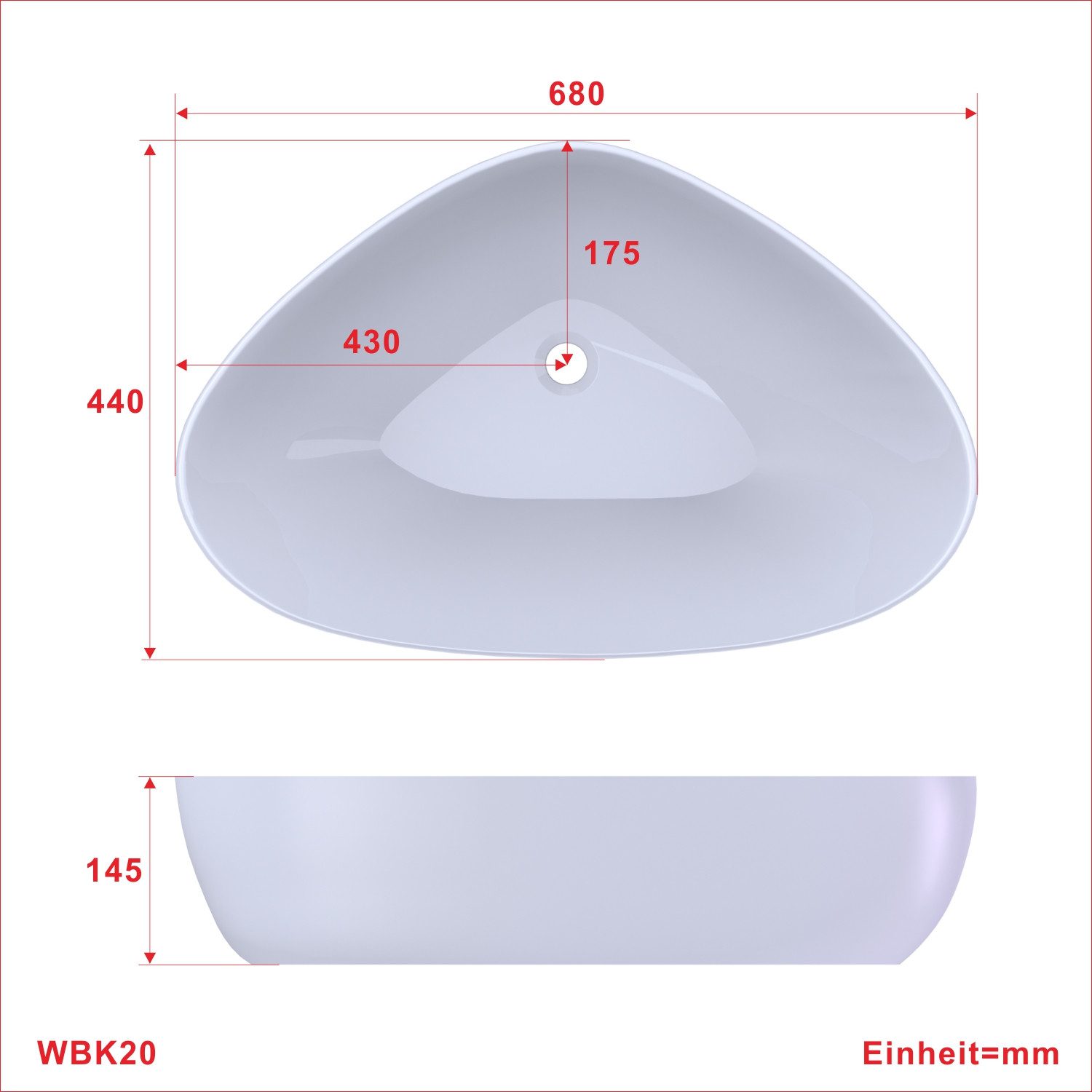 AQUABATOS Waschbecken Aufsatzwaschbecken mit/ohne Hahnloch rund günstig online kaufen