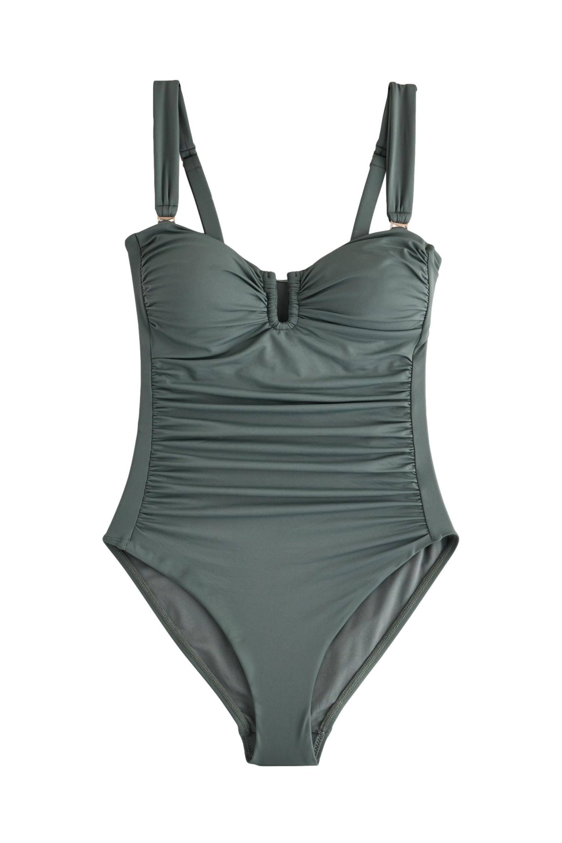 Next Badeanzug Bauchformender Bandeau-Badeanzug mit Raffung (1-St)