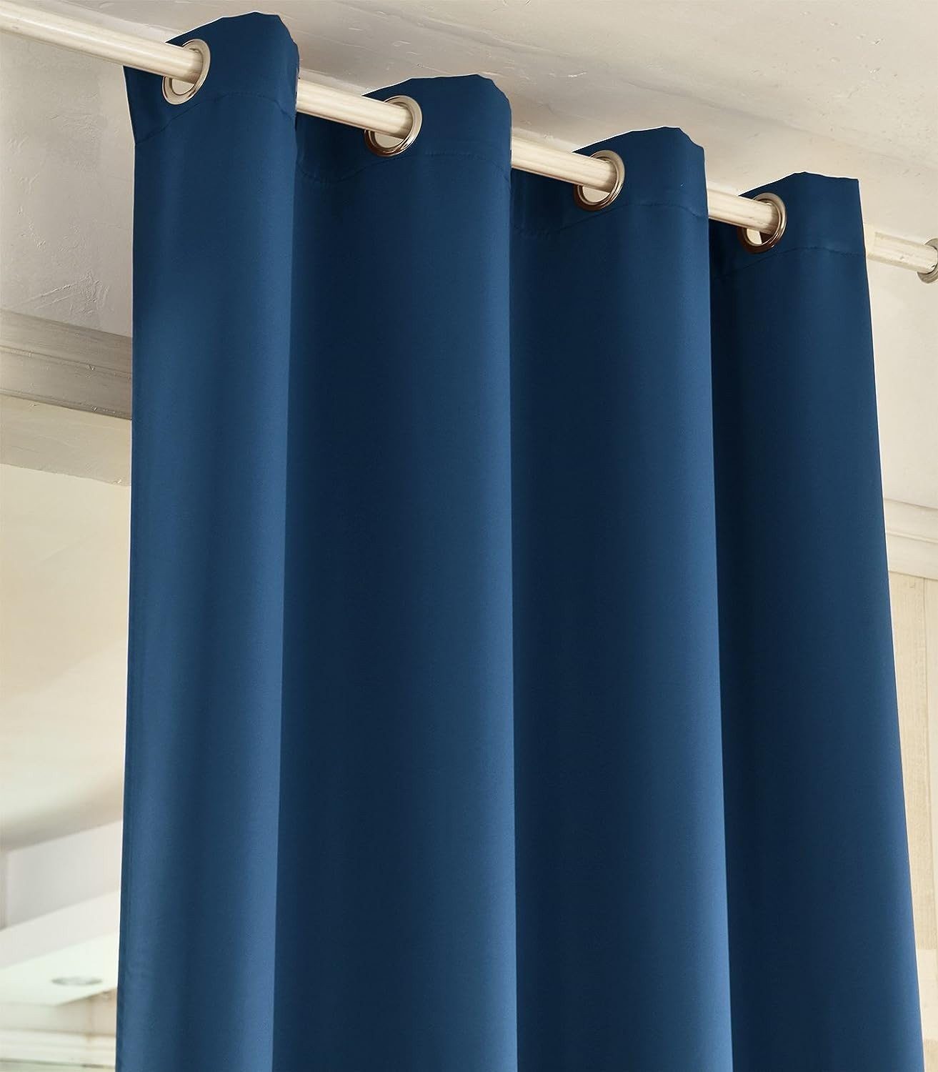 Leichte dunkelblau blickdicht, (2 Ösen Woltu, St), Vorhang, Kälteschutz Wärmeisolierend