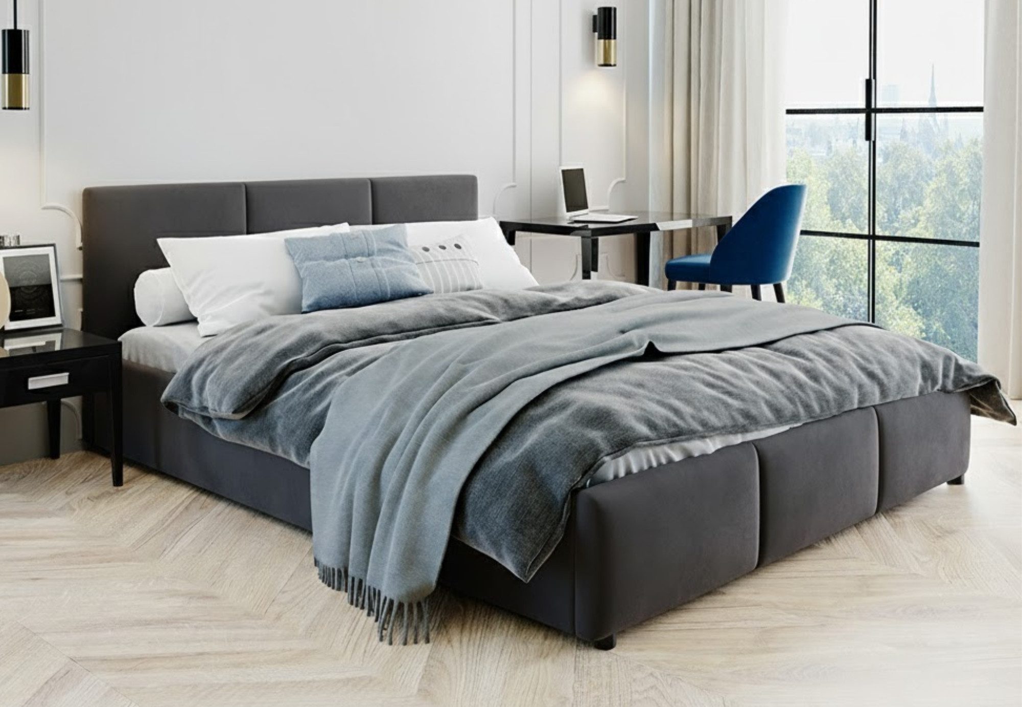 Home Collective Polsterbett Bett 140x200/160x200 Doppelbett Bettgestell mit günstig online kaufen