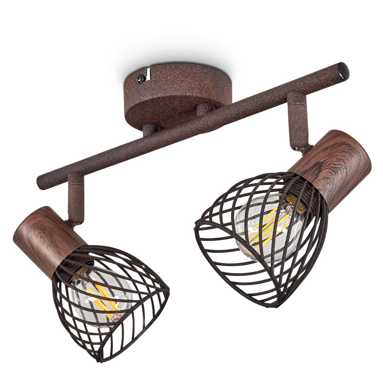 hofstein Deckenleuchte »Laccio« Deckenlampe aus Metall/Holz günstig online kaufen