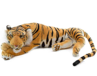 BRUBAKER Kuscheltier Liegender Tiger 60 cm lebensecht (1-St., König des Dschungels), Stofftier Plüschtier