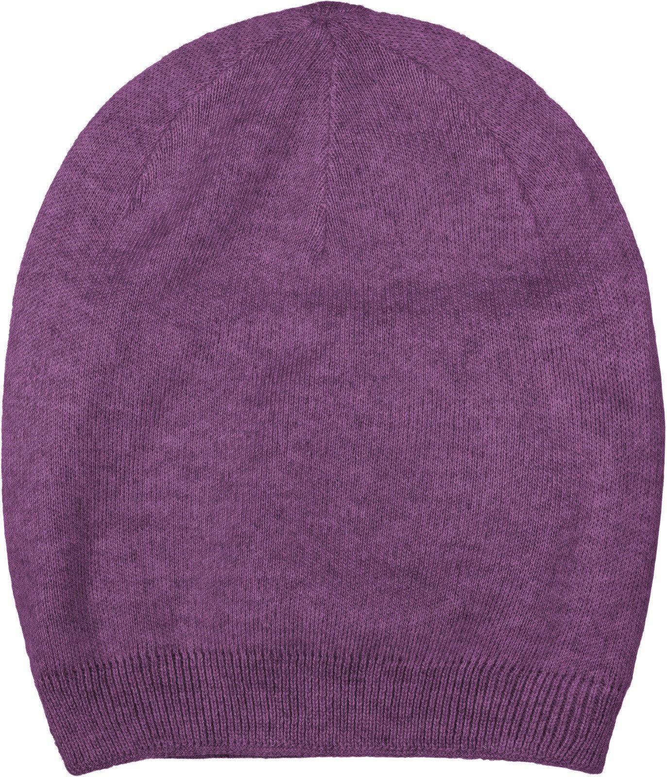 Strickmütze Feinstrick Beanie Mütze Uni Doppellagig