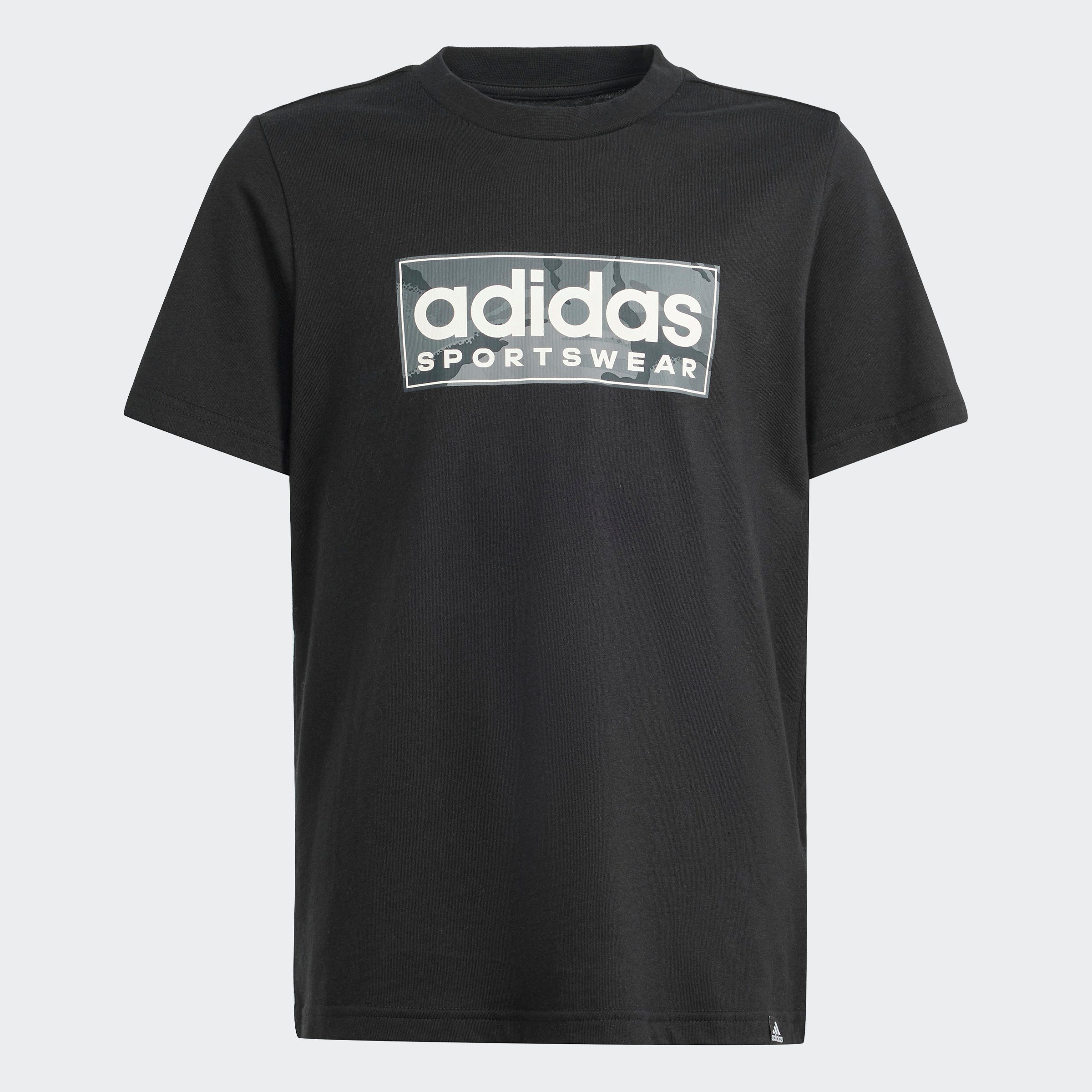 adidas Sportswear CAMO T B LIN T-Shirt BLACK