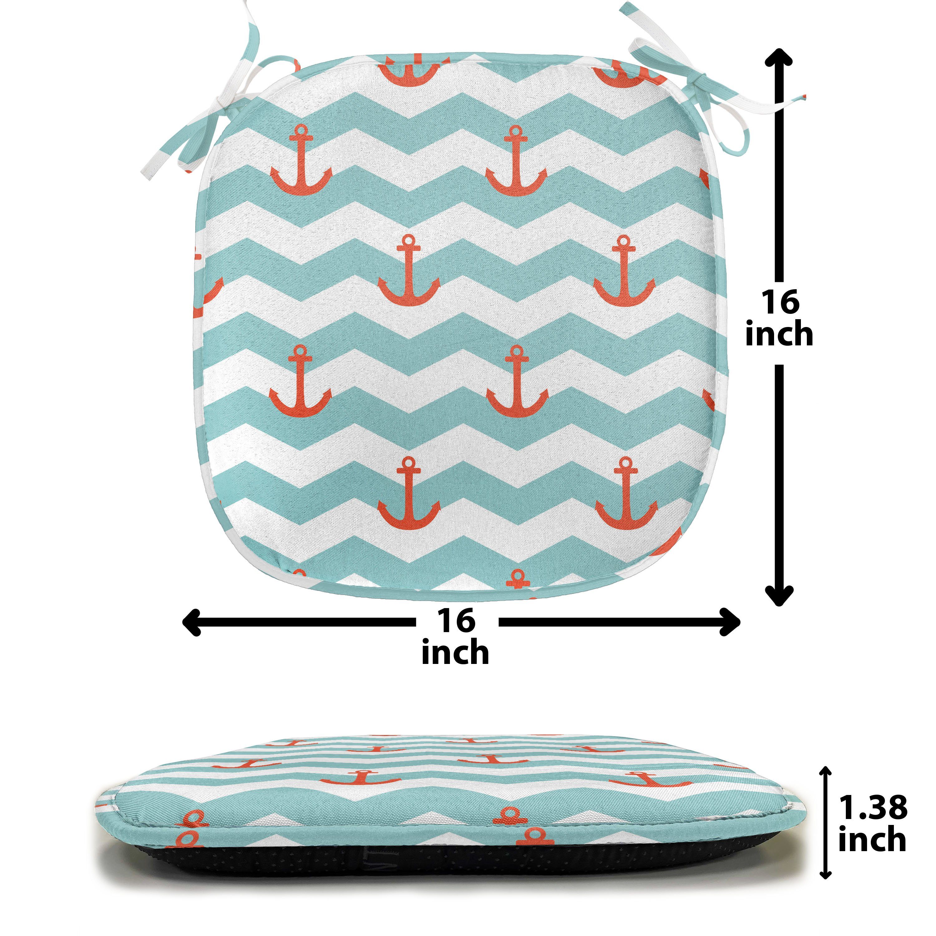 Anker-Streifen Kissen wasserfestes Riemen mit für Muster Abakuhaus Marine Stuhlkissen Dekoratives Küchensitze,
