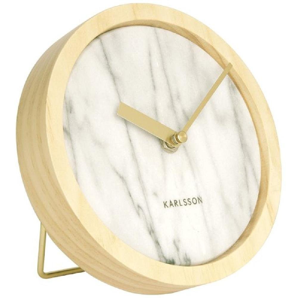 Karlsson Uhr Weiß Plug Marble Tischuhr