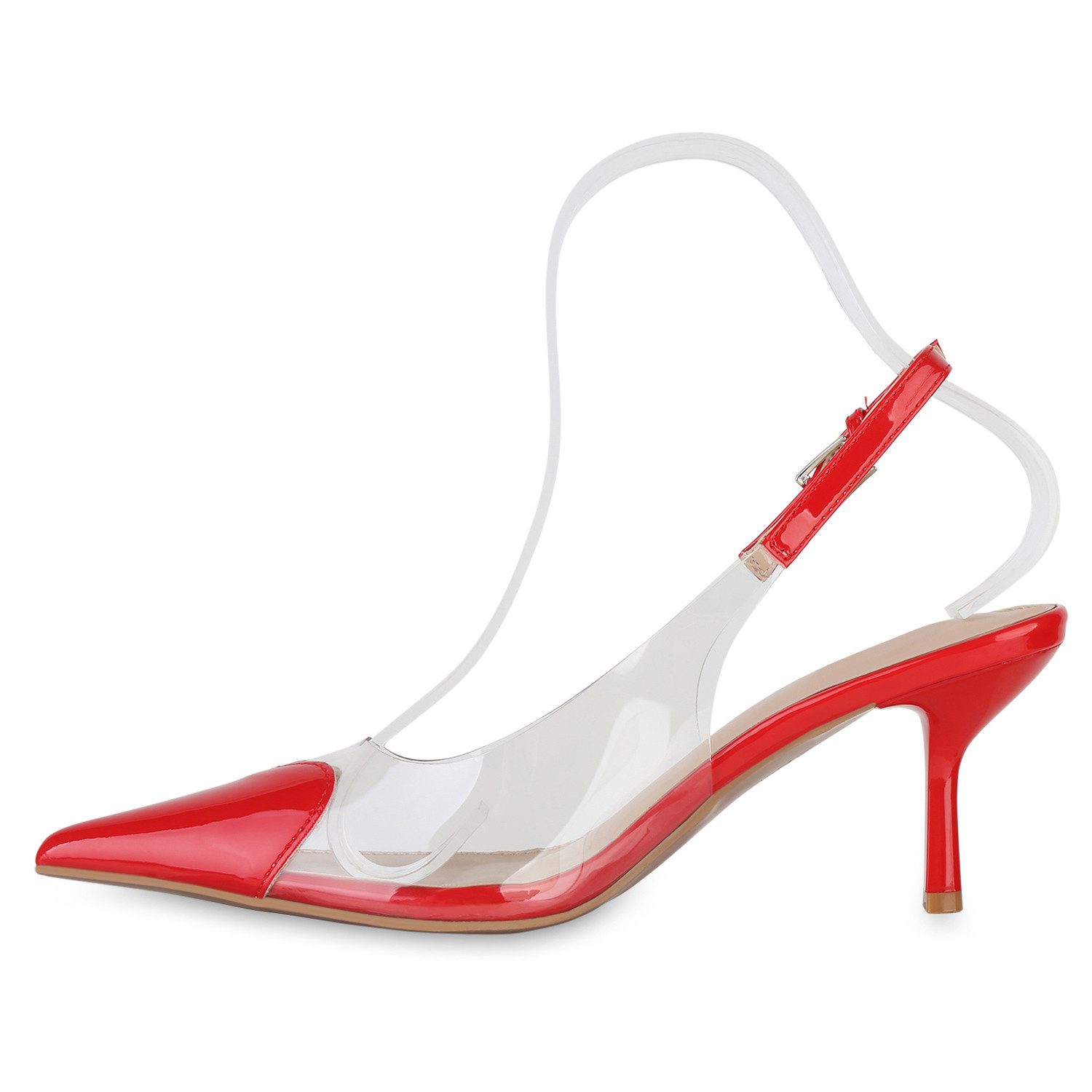 VAN HILL 841534 Slingpumps Damen Slingpumps Pumps Spitze Stiletto Transpare günstig online kaufen