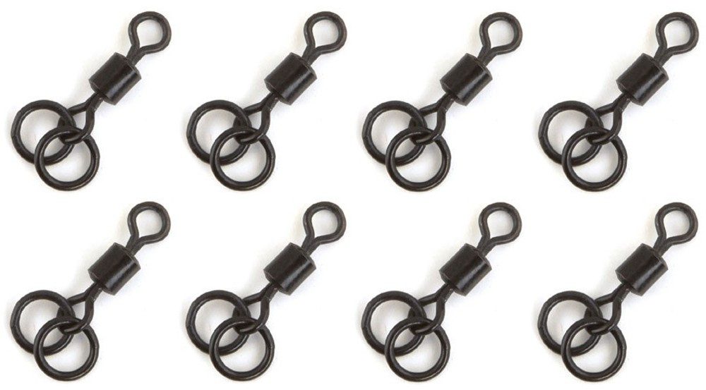 FOX International Schnurverbinder Fox Edges Double Ring Swivel Gr. 7 Wirbel (8 Stück), (1-St)