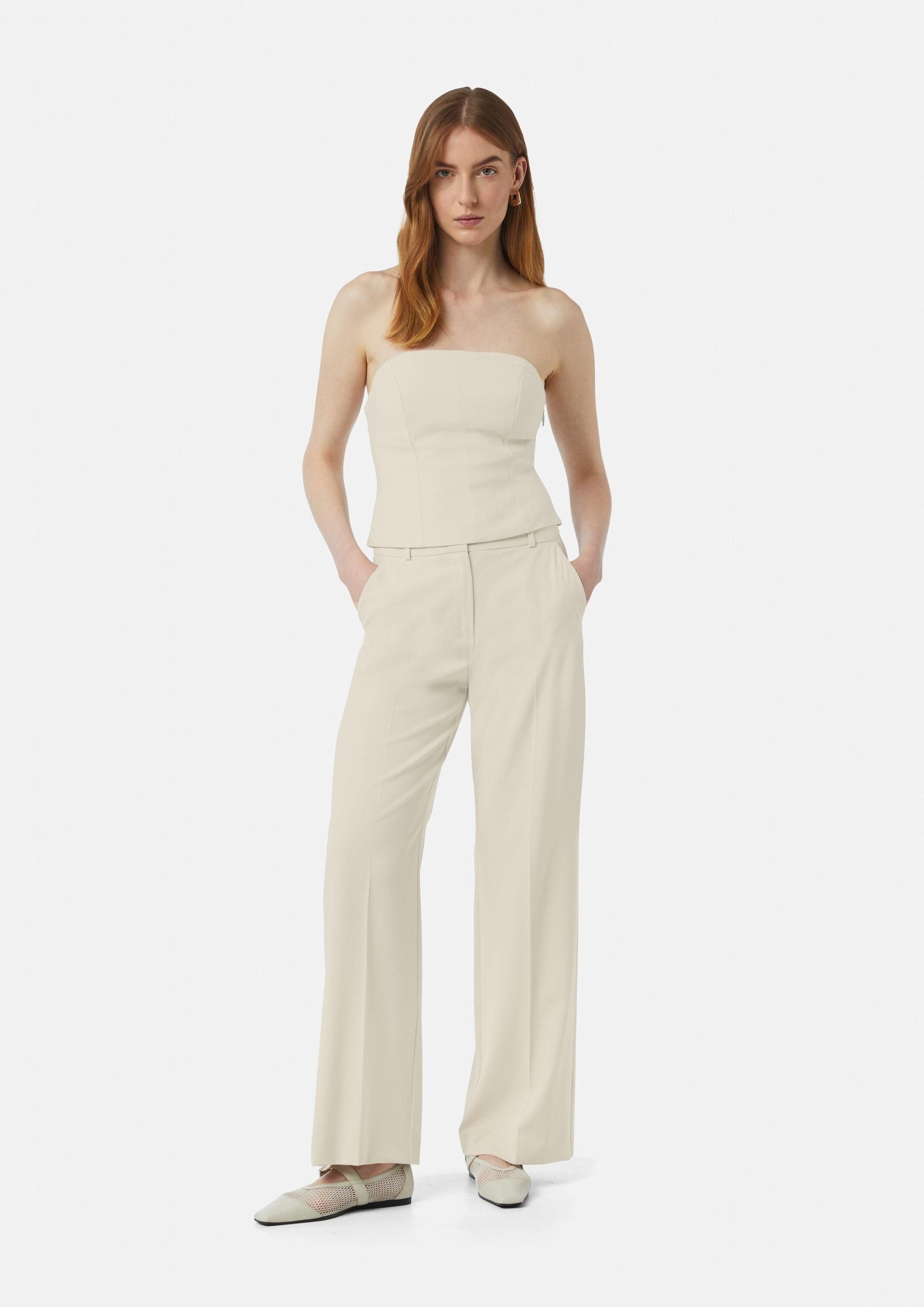 comma Chinos Hose Hochwertige Hose mit Wide Leg günstig online kaufen