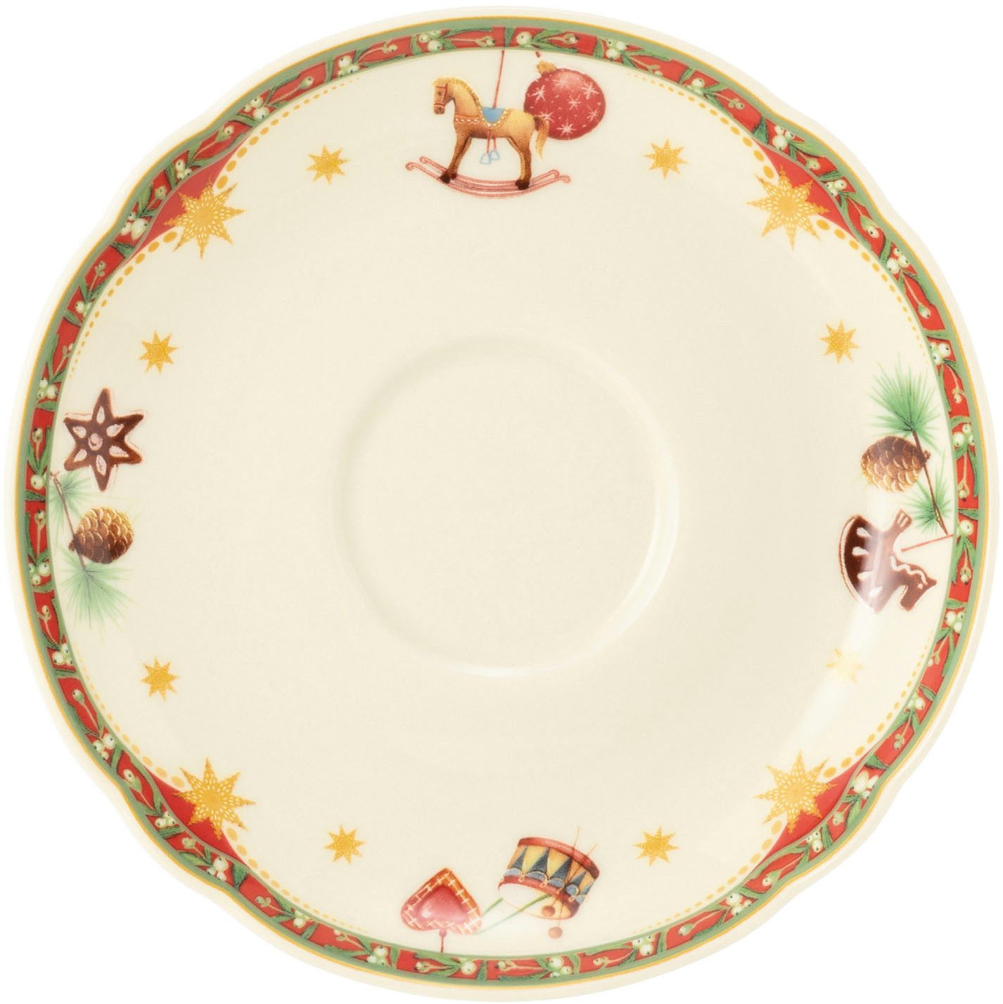 Seltmann Weiden Untertasse Marieluise - Weihnachtsnostalgie, (1 St), Teeuntertasse 13 cm