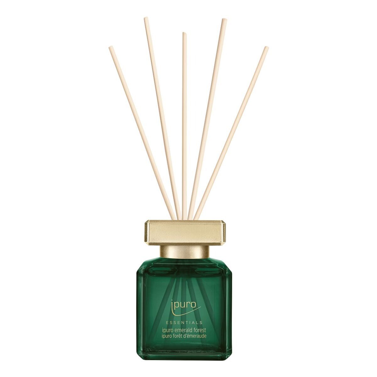 IPURO Raumduft Emerald Forest, 100 ml, Glasflakon mit Rattan-Holzstäbchen